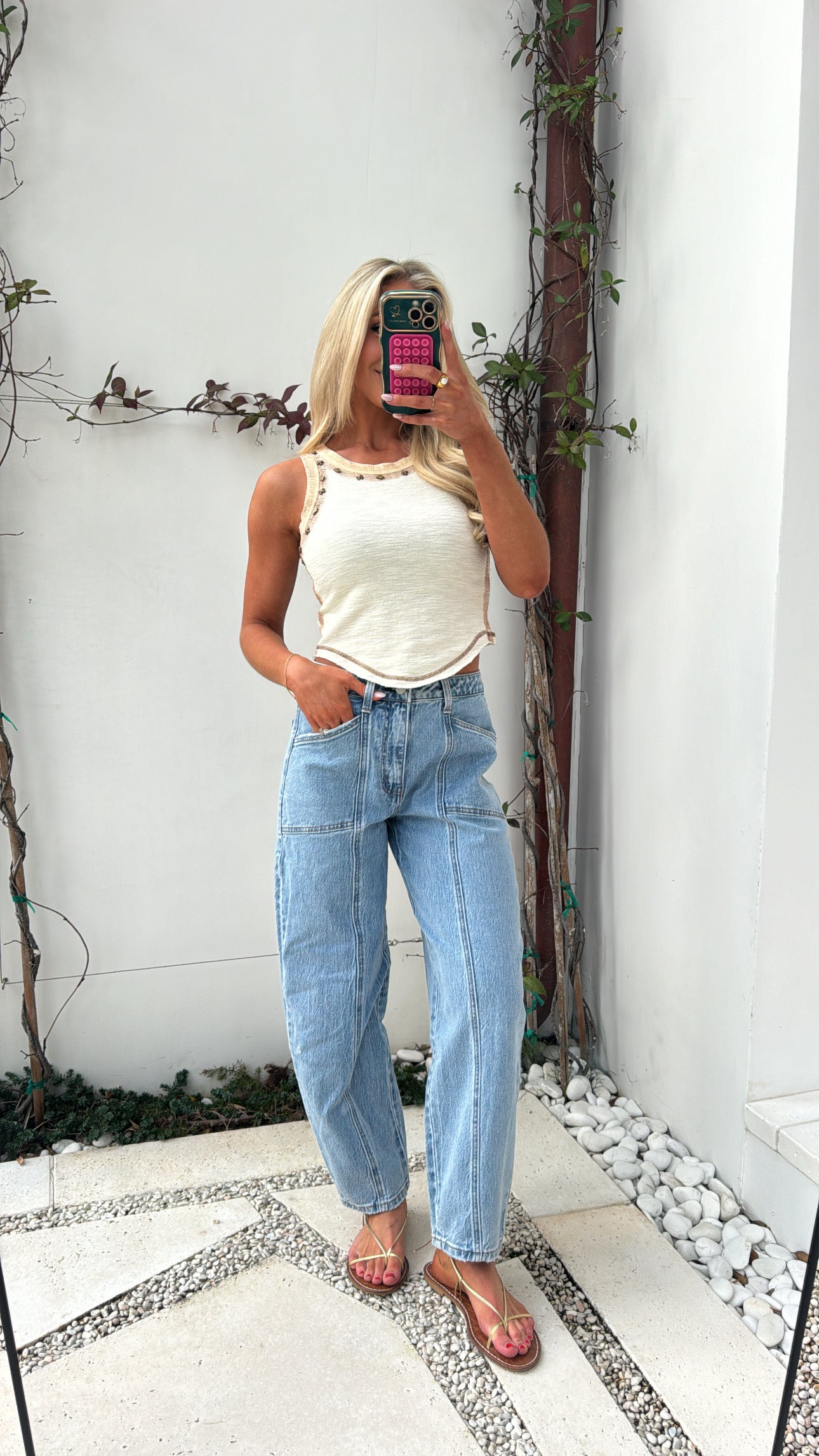 Ava Barrel Jeans-Light Wash