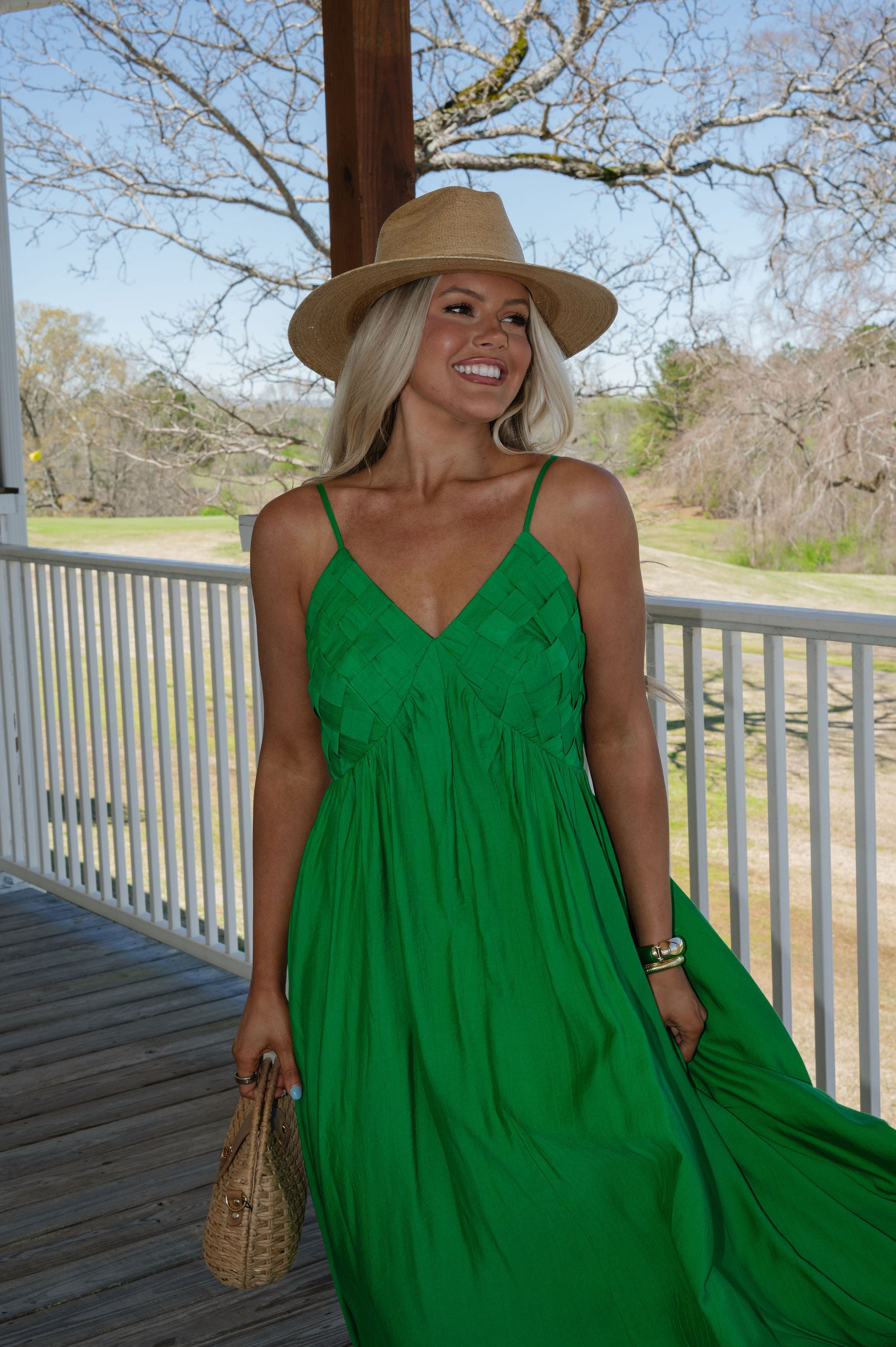 Jennings Maxi Dress-Kelly Green