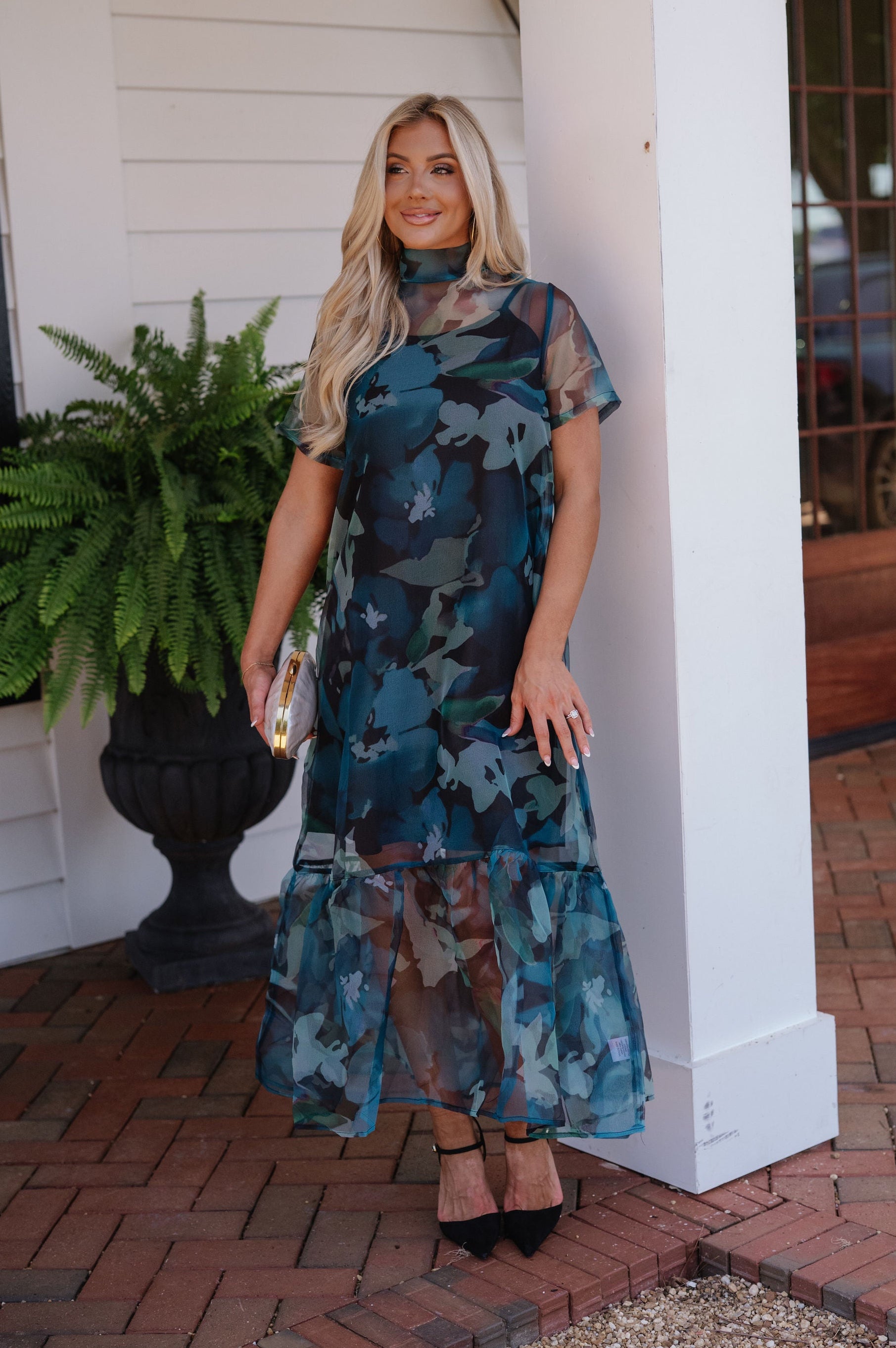 Jackie Floral Dress- Green