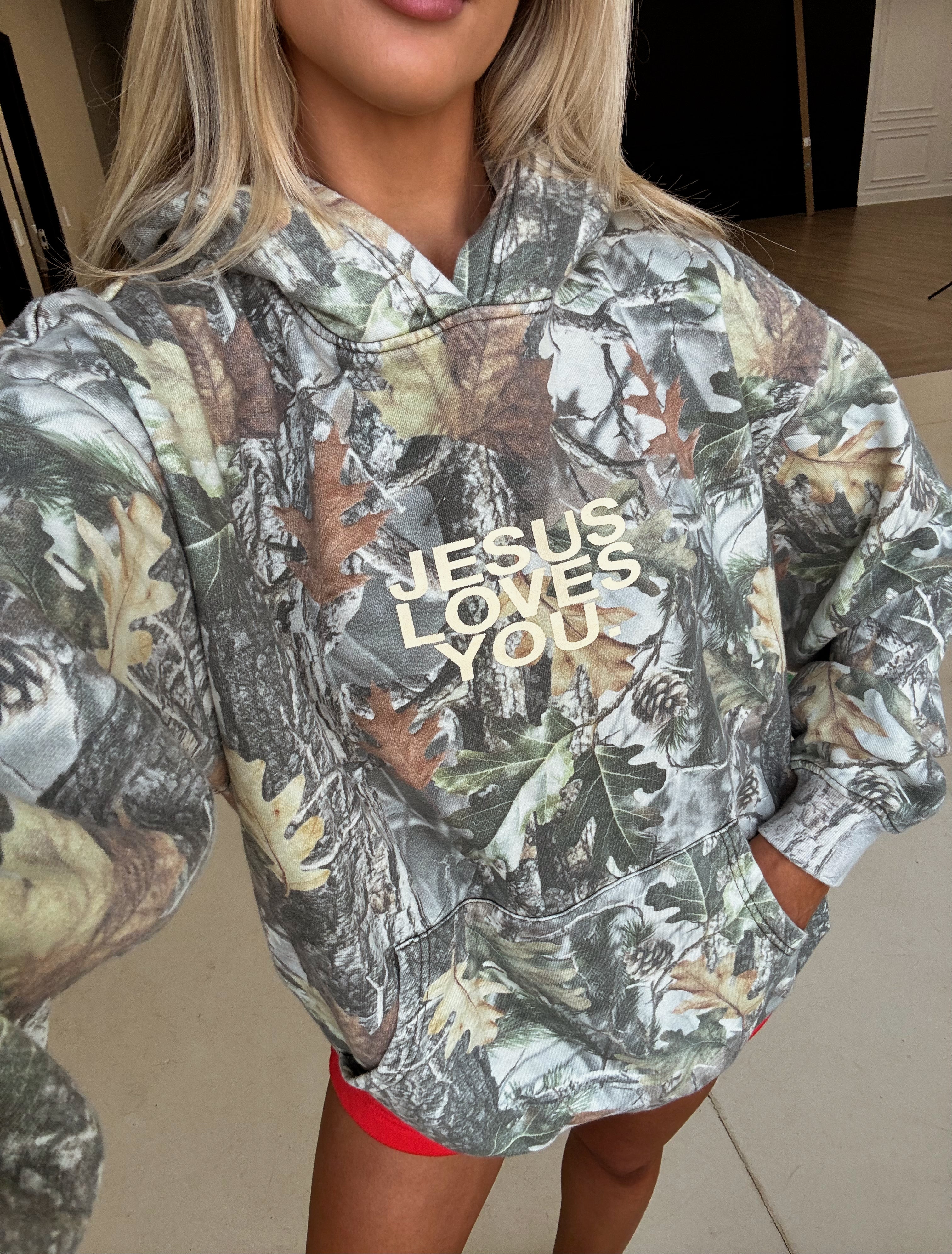 "Jesus Loves You" Hoodie-Camo