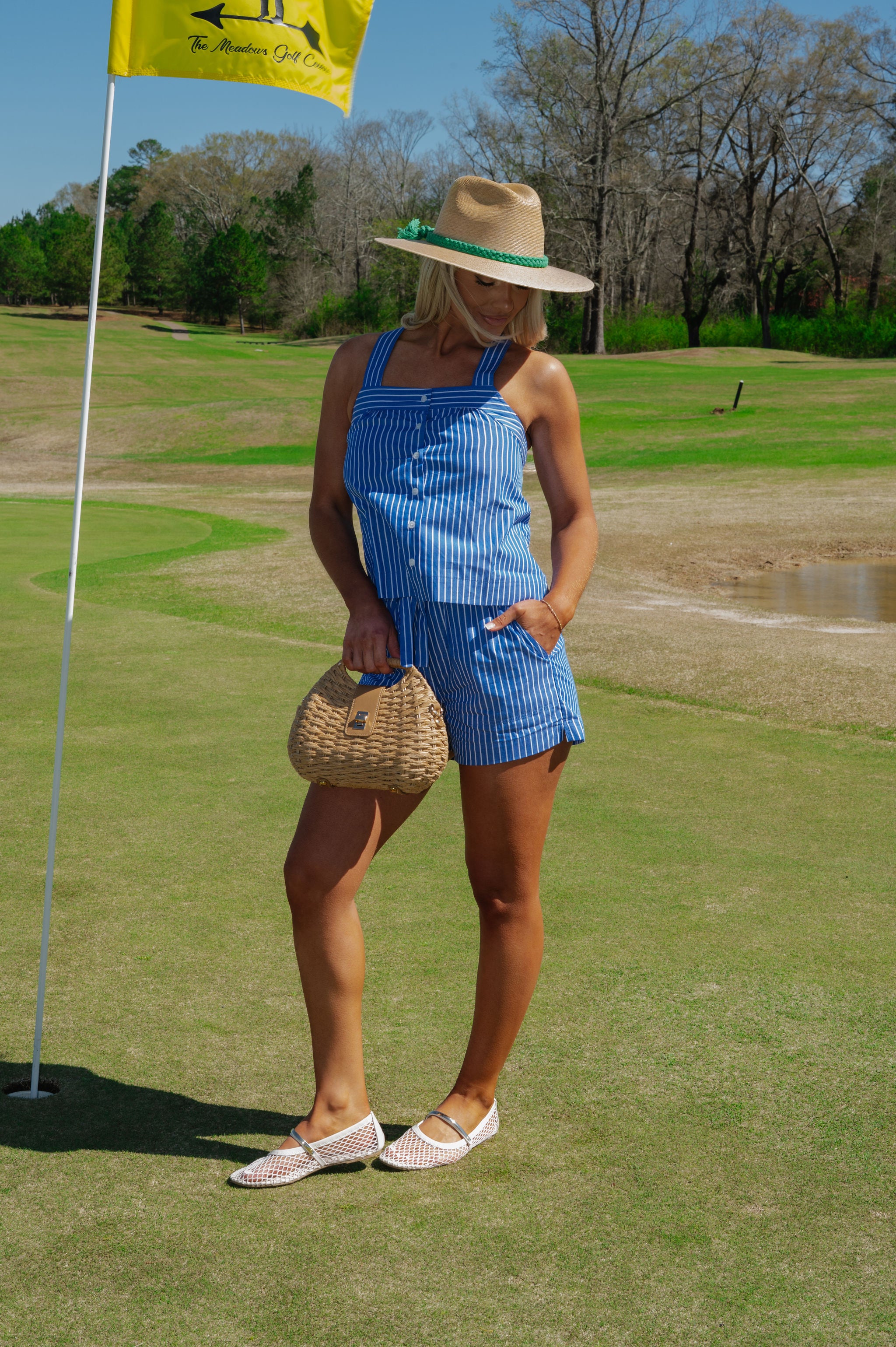 Charolette Shorts Set-Blue