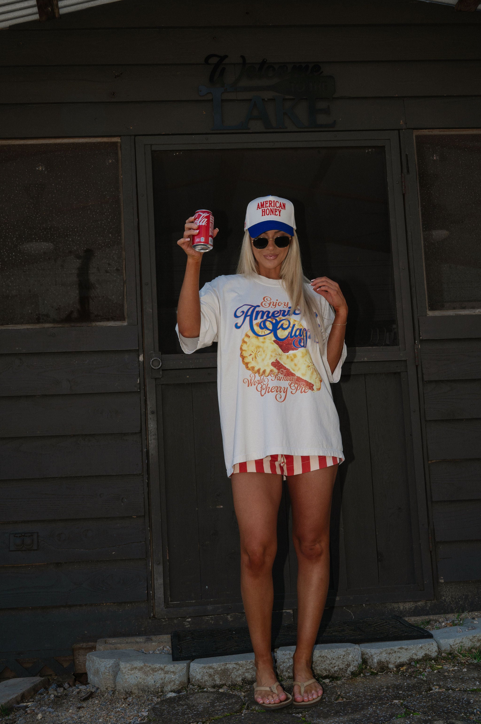 "Cherry Pie" Tee-Ivory