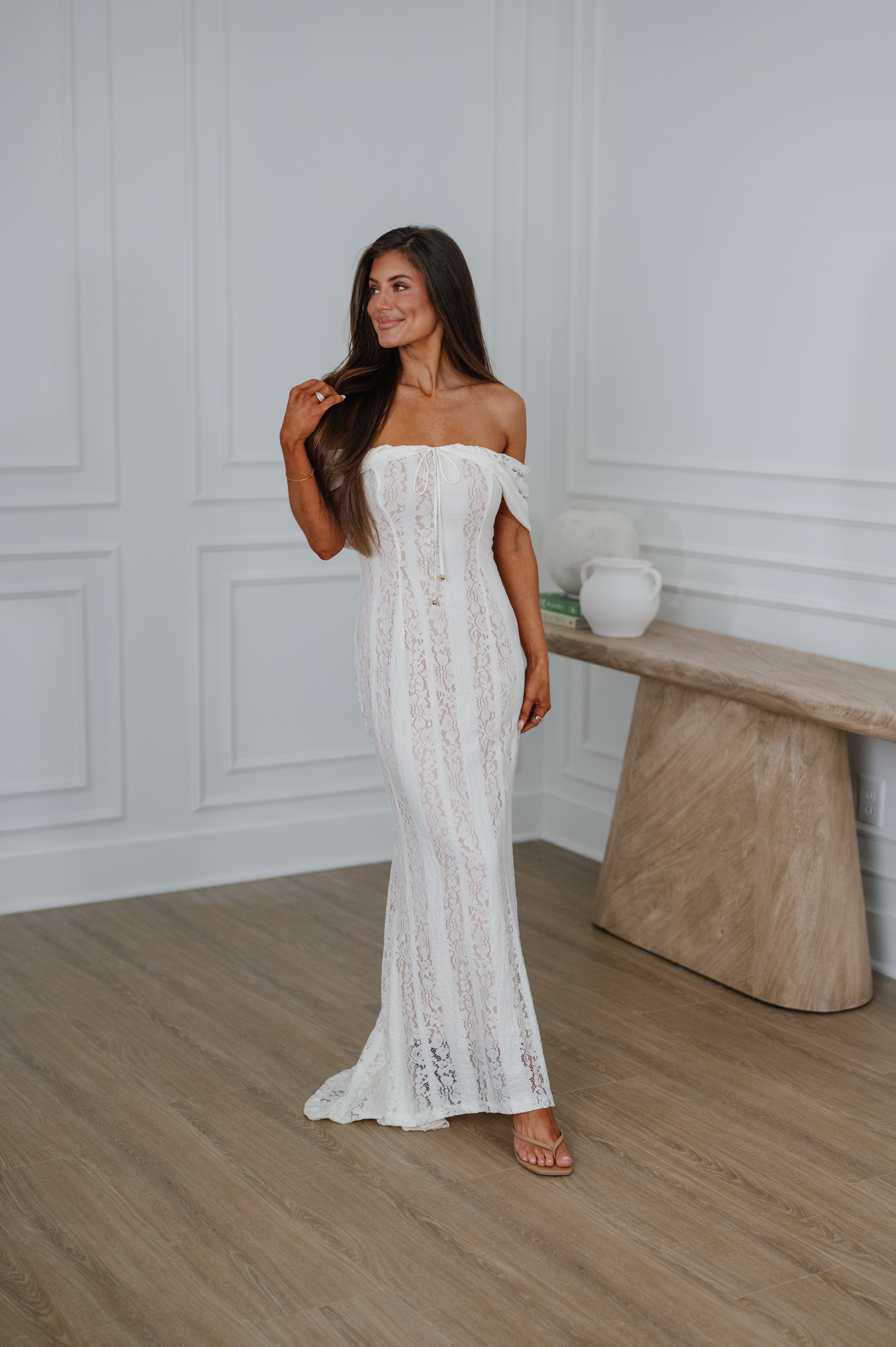 Clara Maxi Dress-Cream