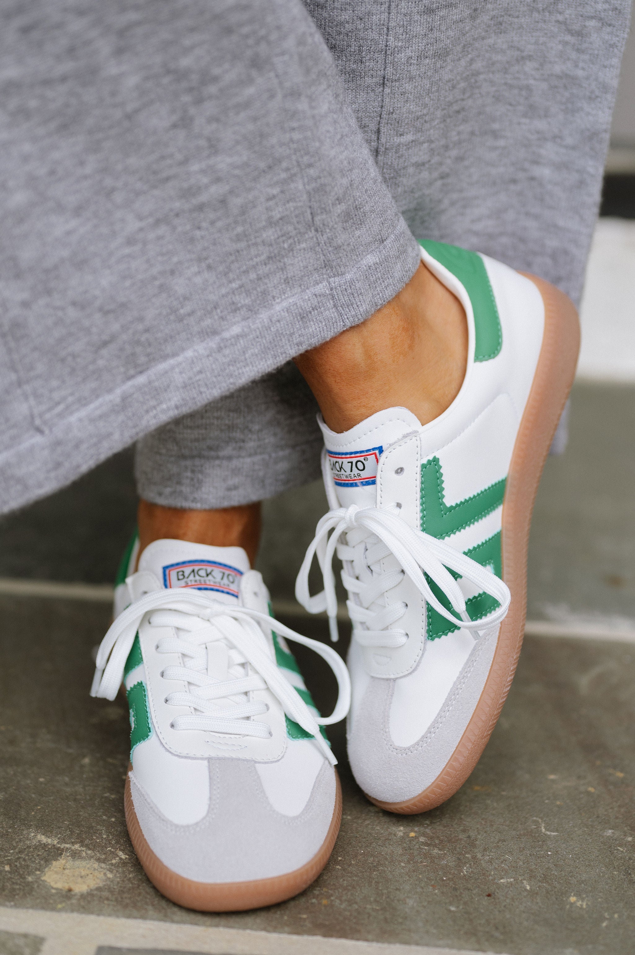 Back 70 Cloud Sneaker- White/Green
