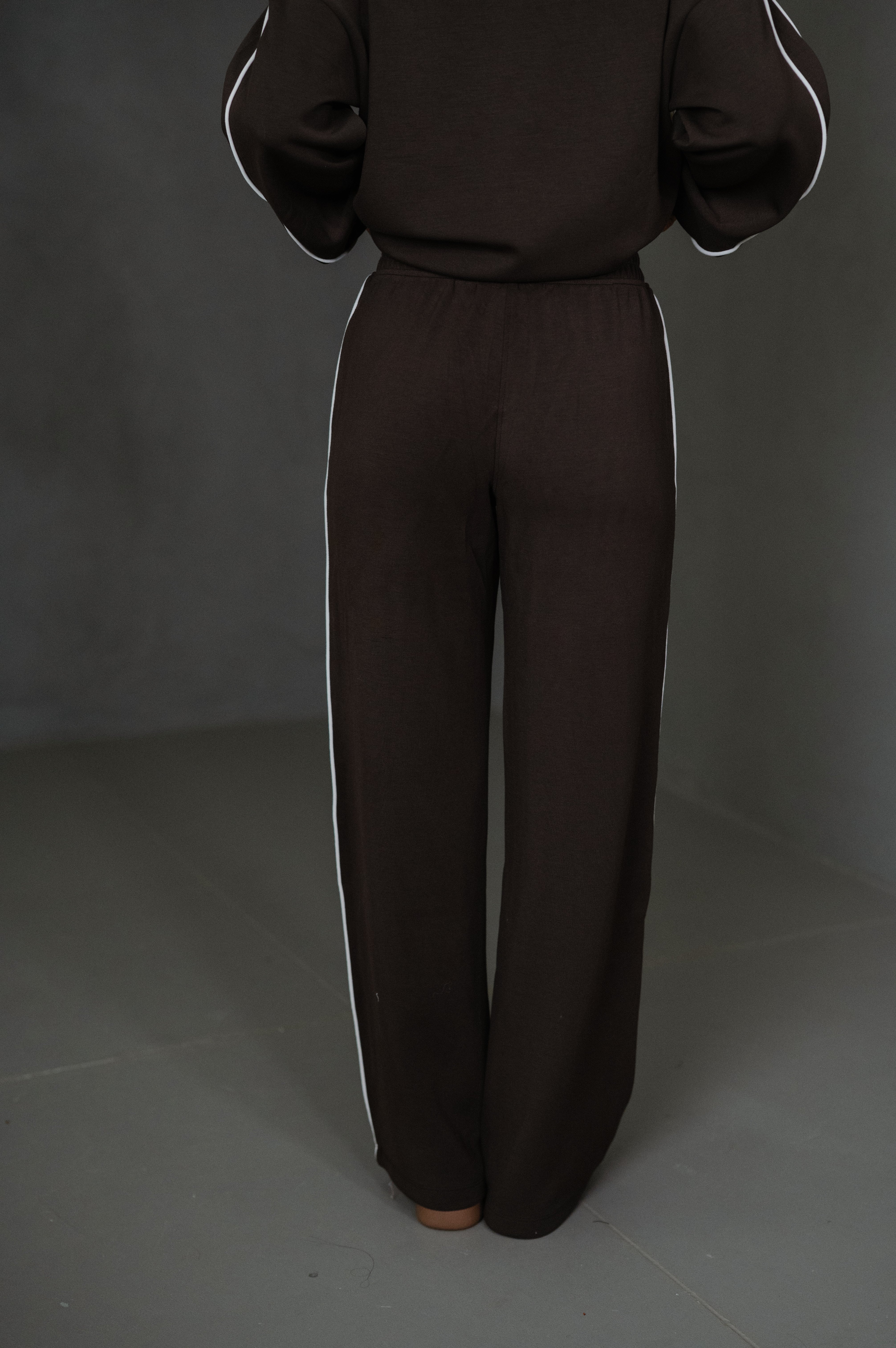 Piper Scuba Pants Set-Espresso/Cream