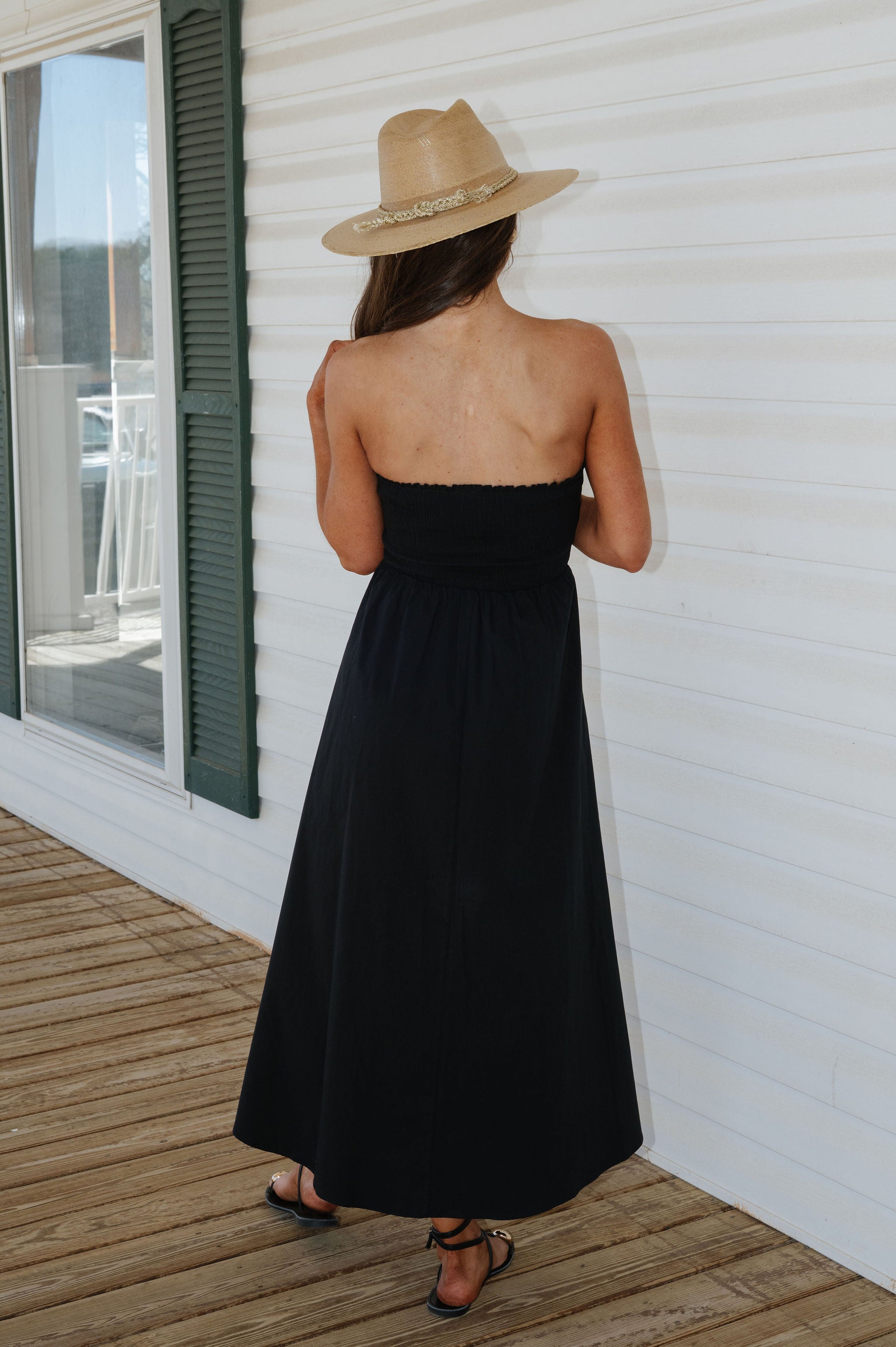 Bonnie Midi Dress-Black