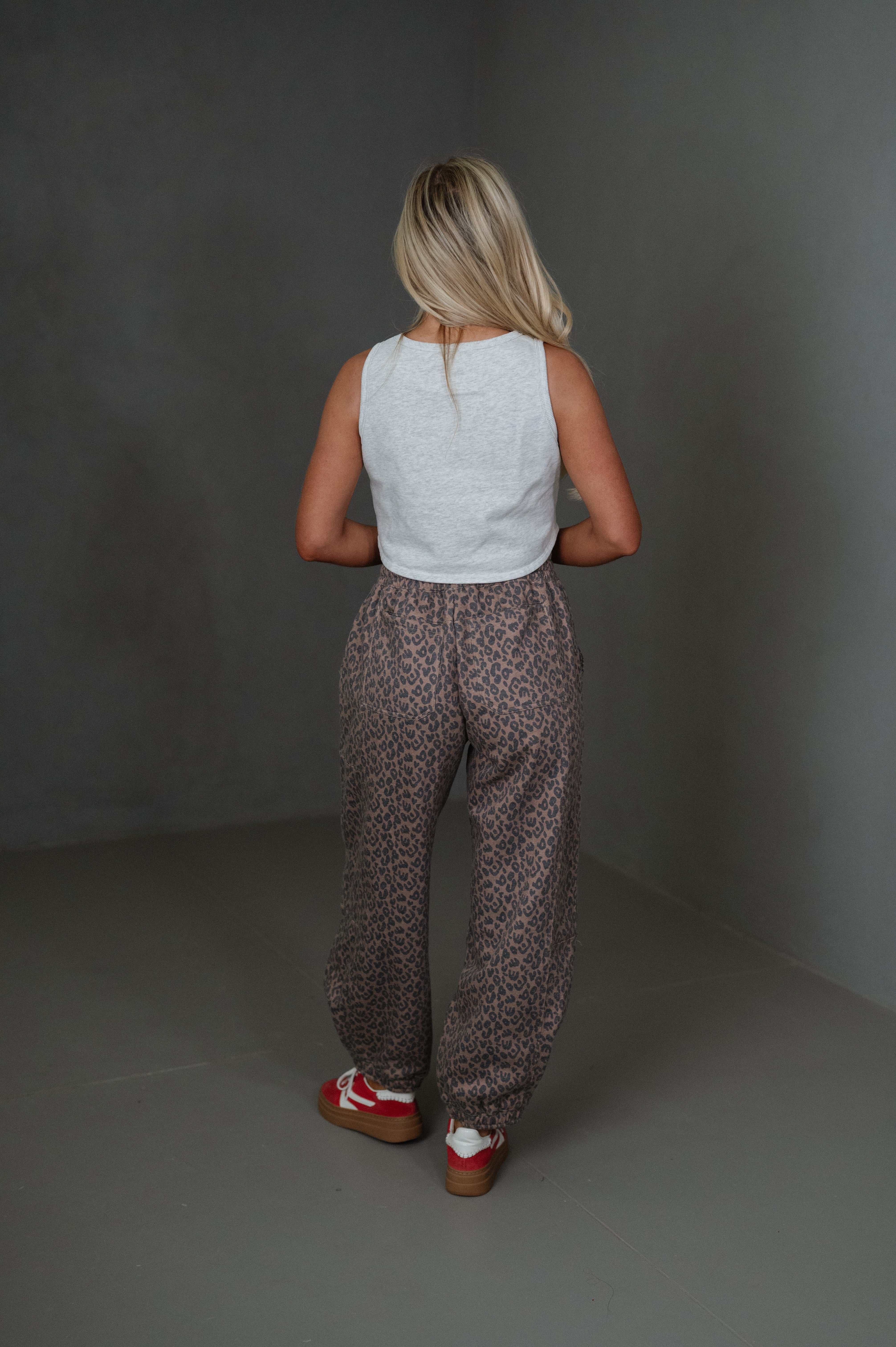 Juda Printed Sweatpants-Chocolate/Black