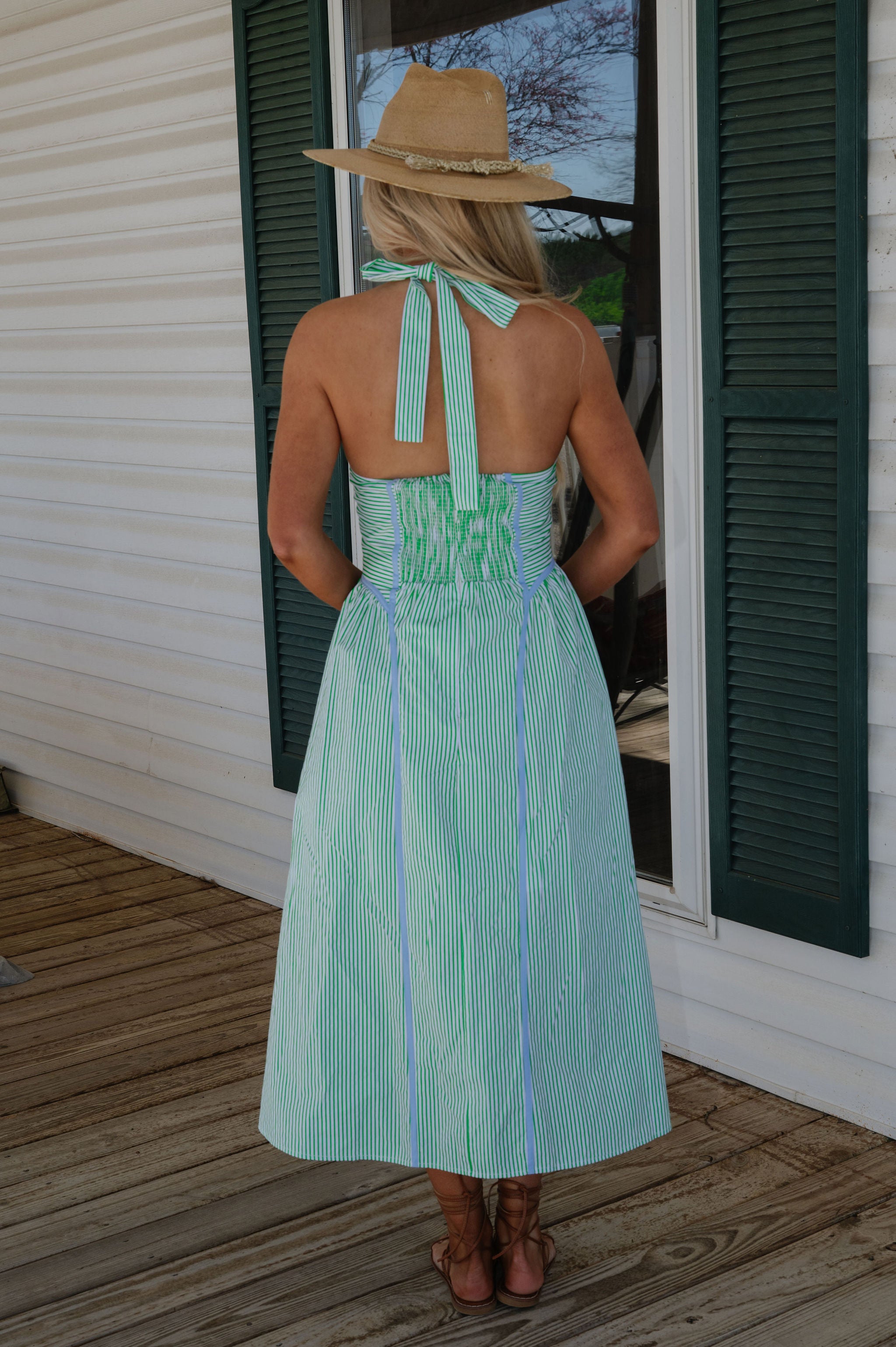 Hadley Midi Dress-Green