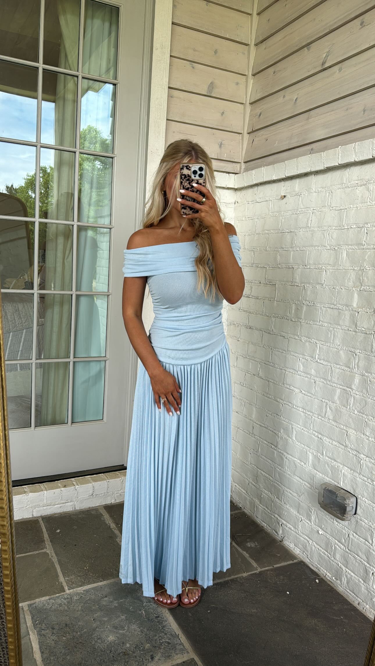 Elina Drop Dress-Blue