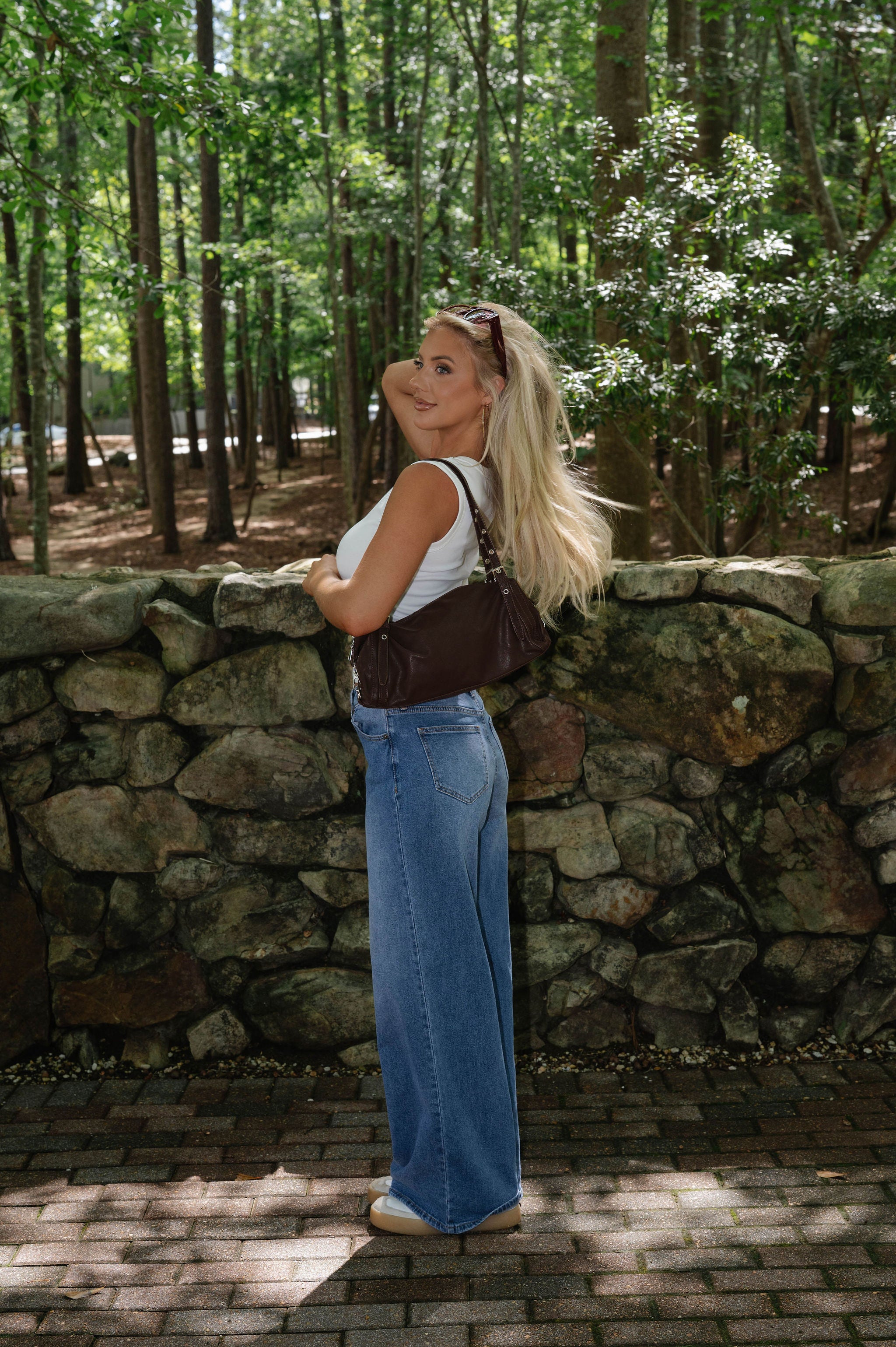 Lily High Rise Buttoned Wide Leg Jean-Medium