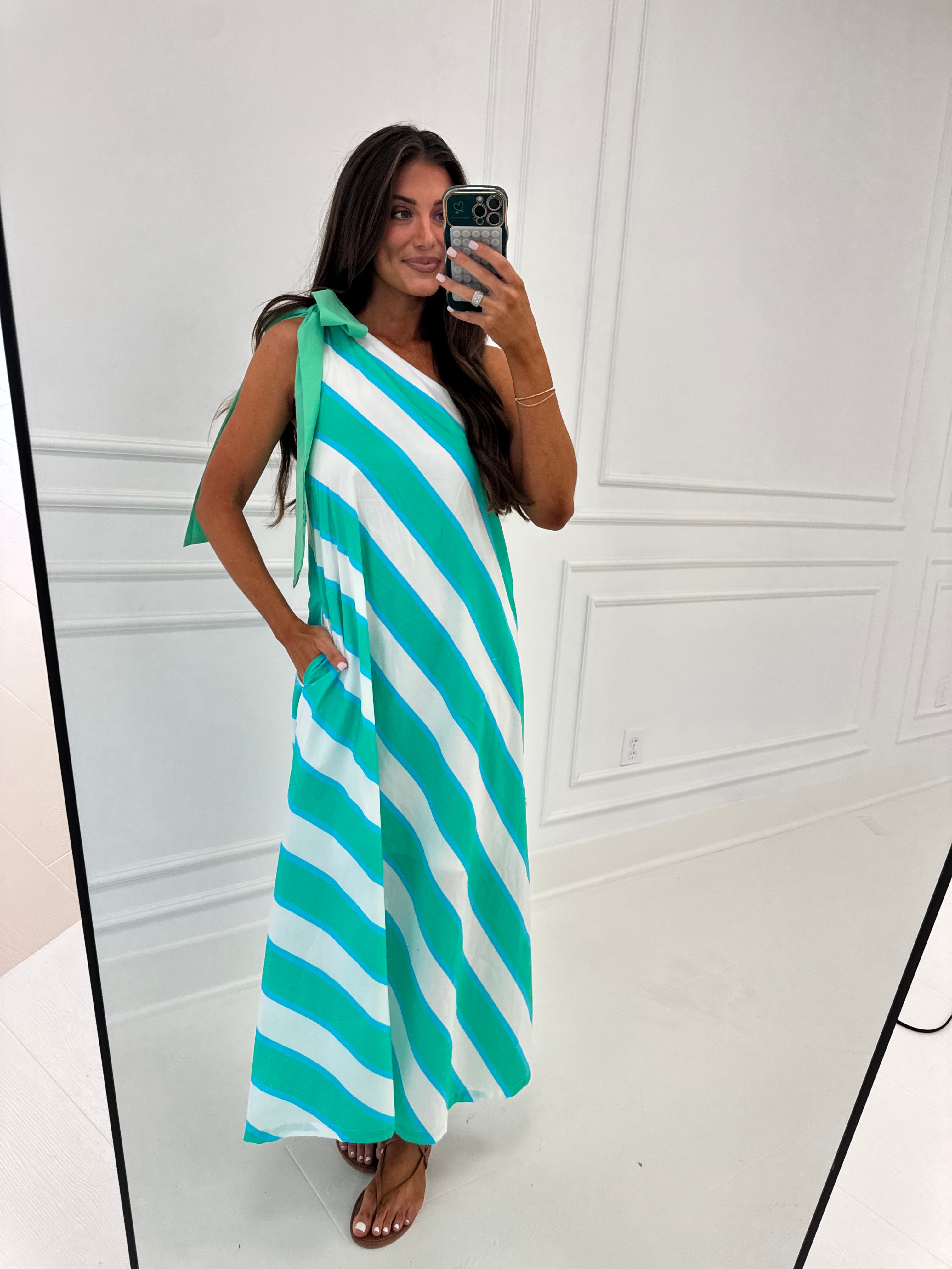 Layla Midi Dress-Mint