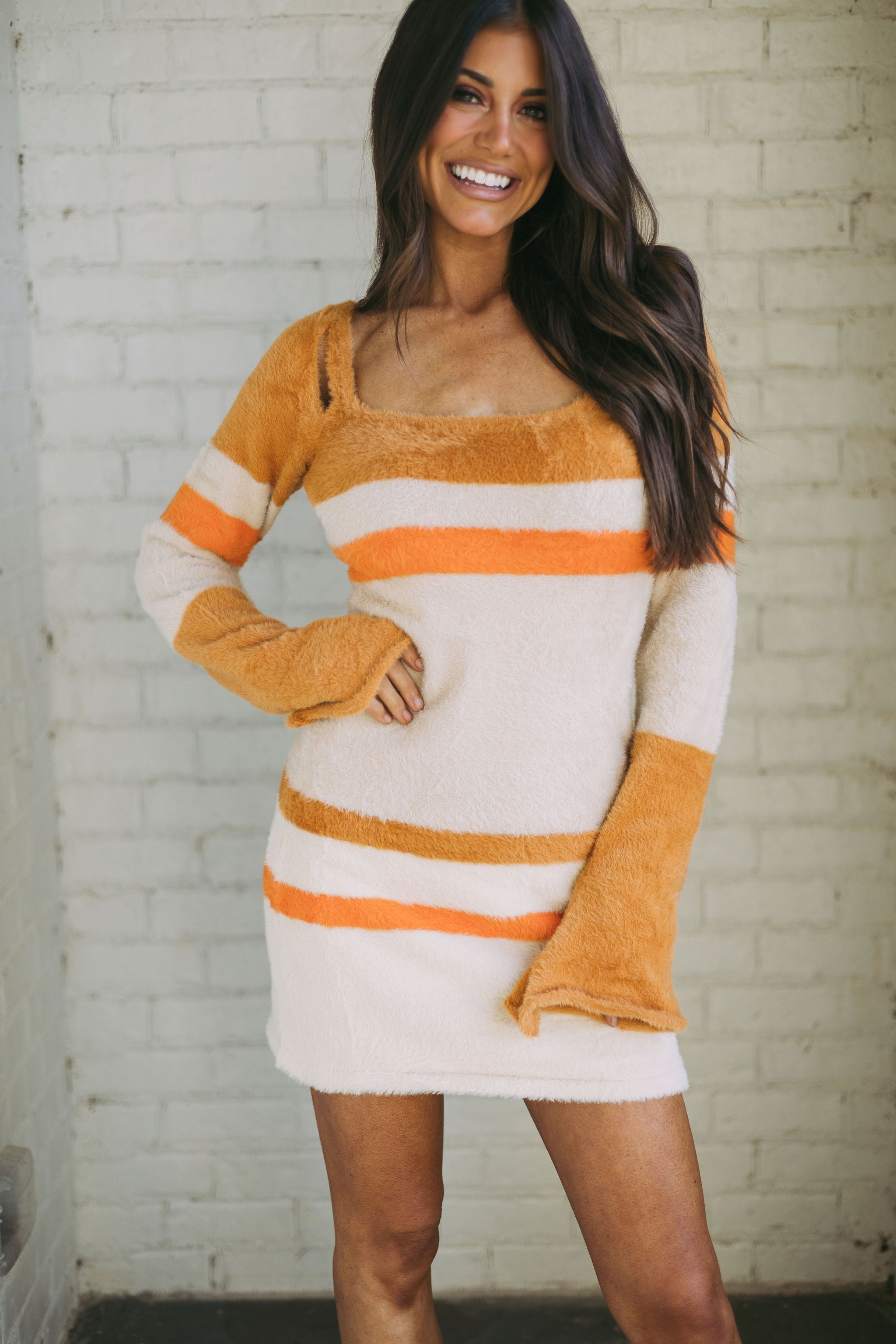 Hunter Colorblock Dress-Brown Multi