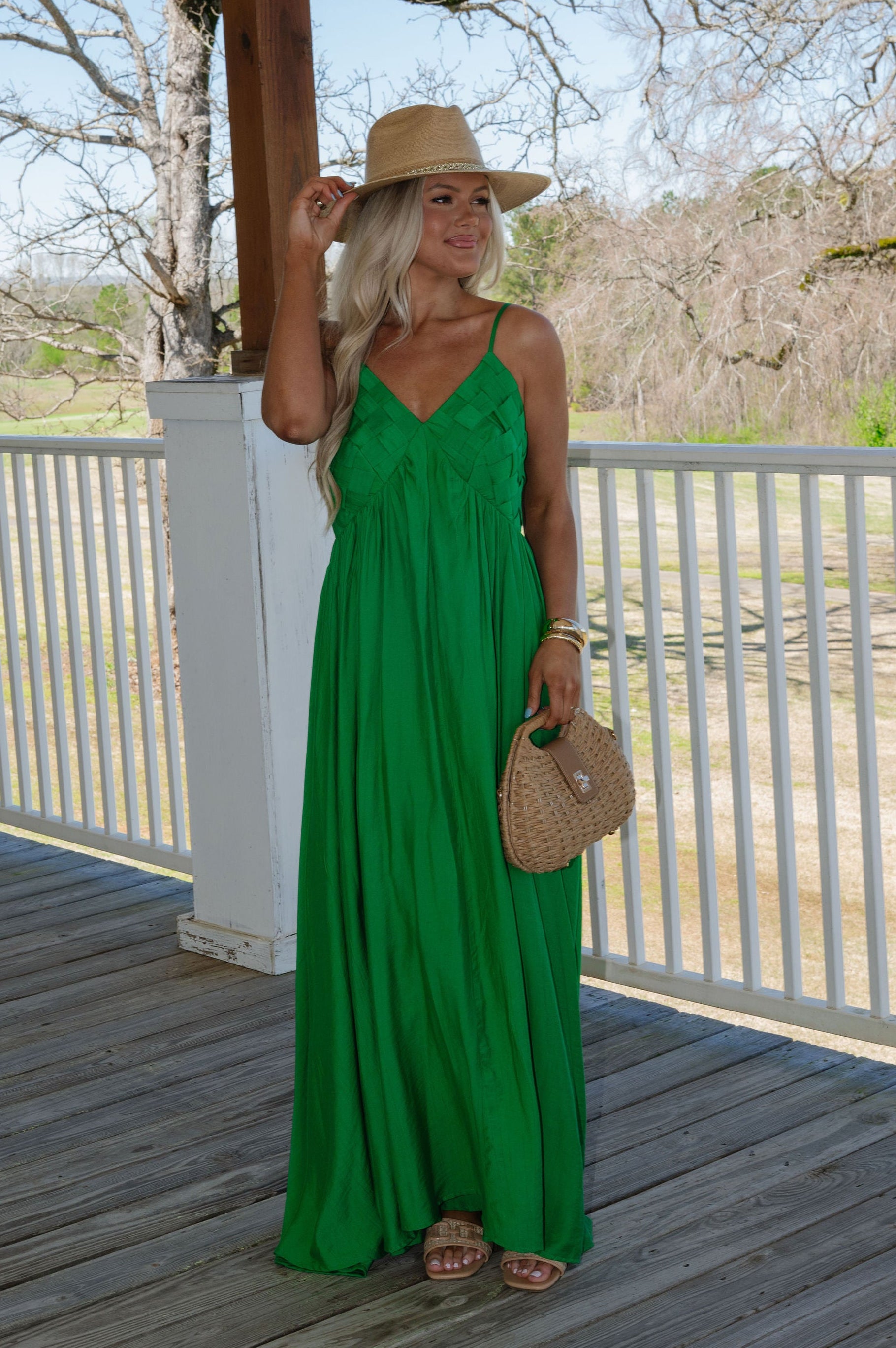 Jennings Maxi Dress-Kelly Green
