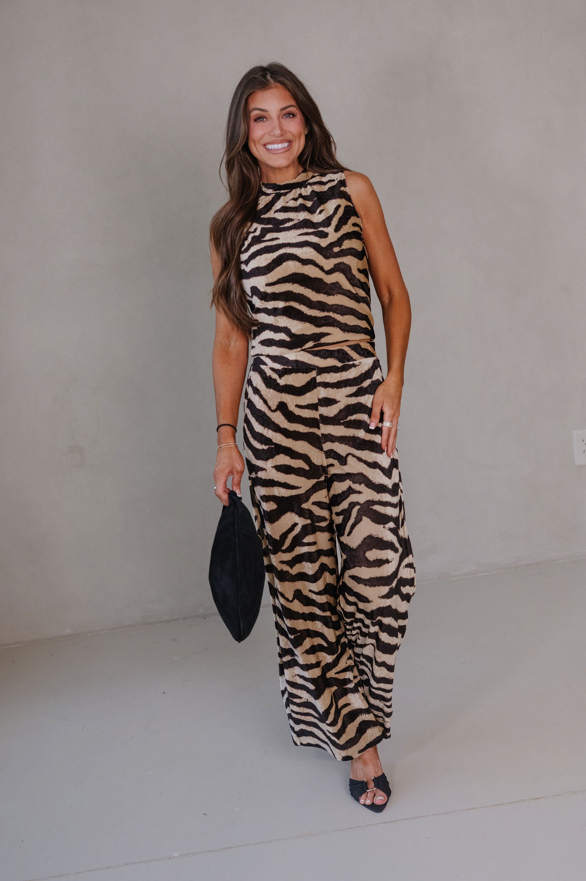 Zebra Print Pant Set