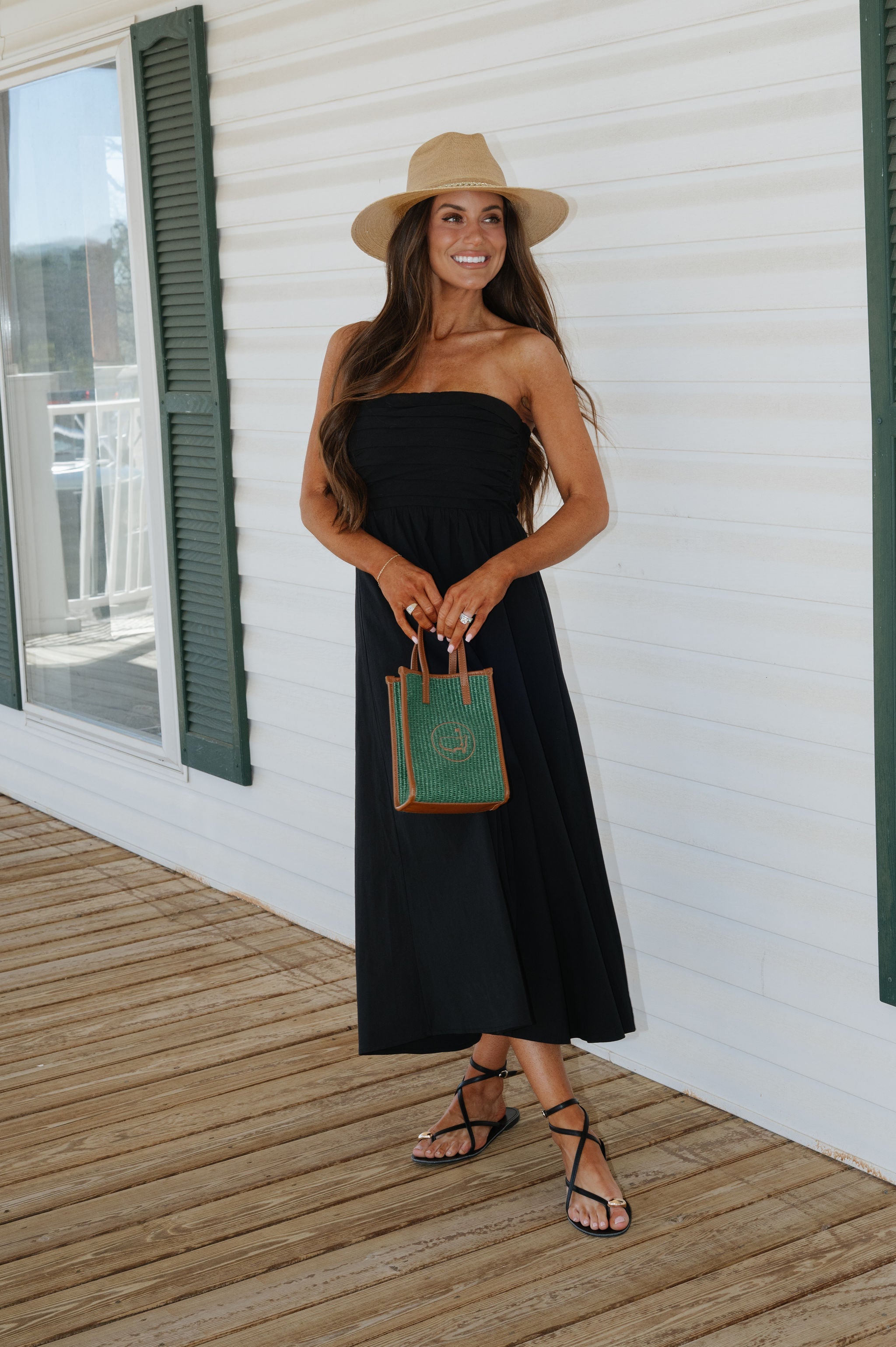 Bonnie Midi Dress-Black