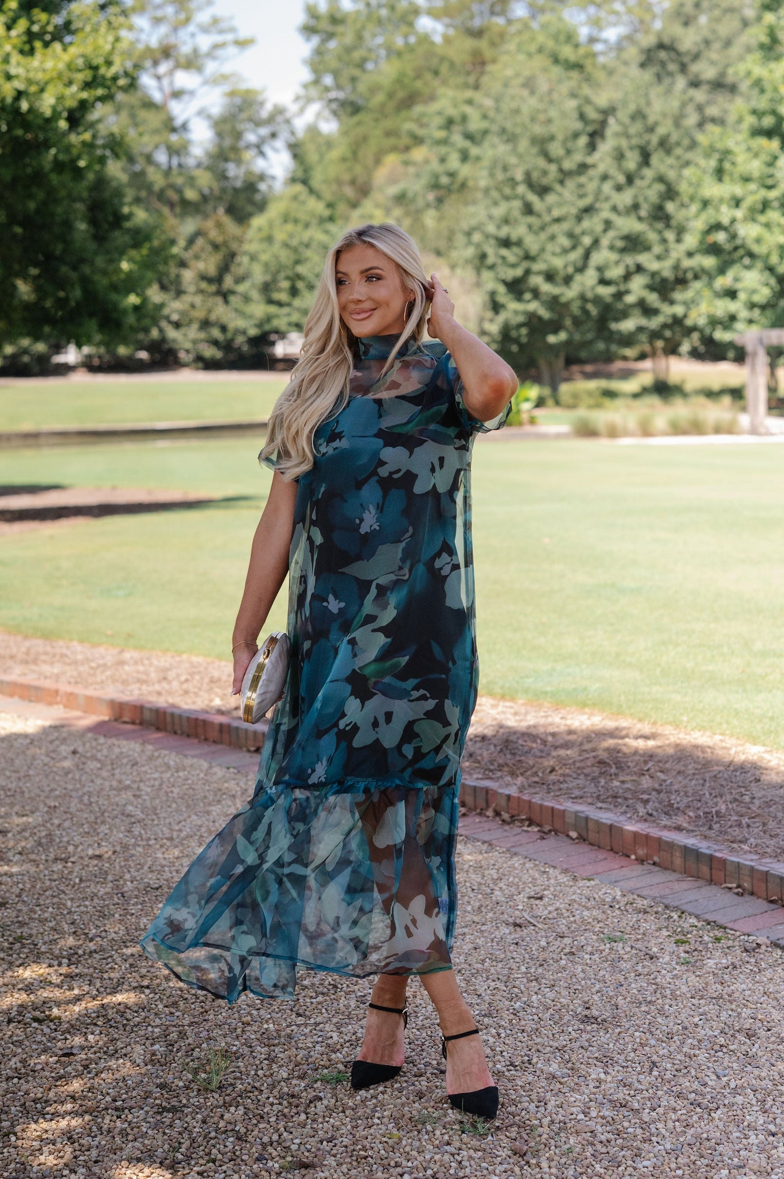 Jackie Floral Dress- Green