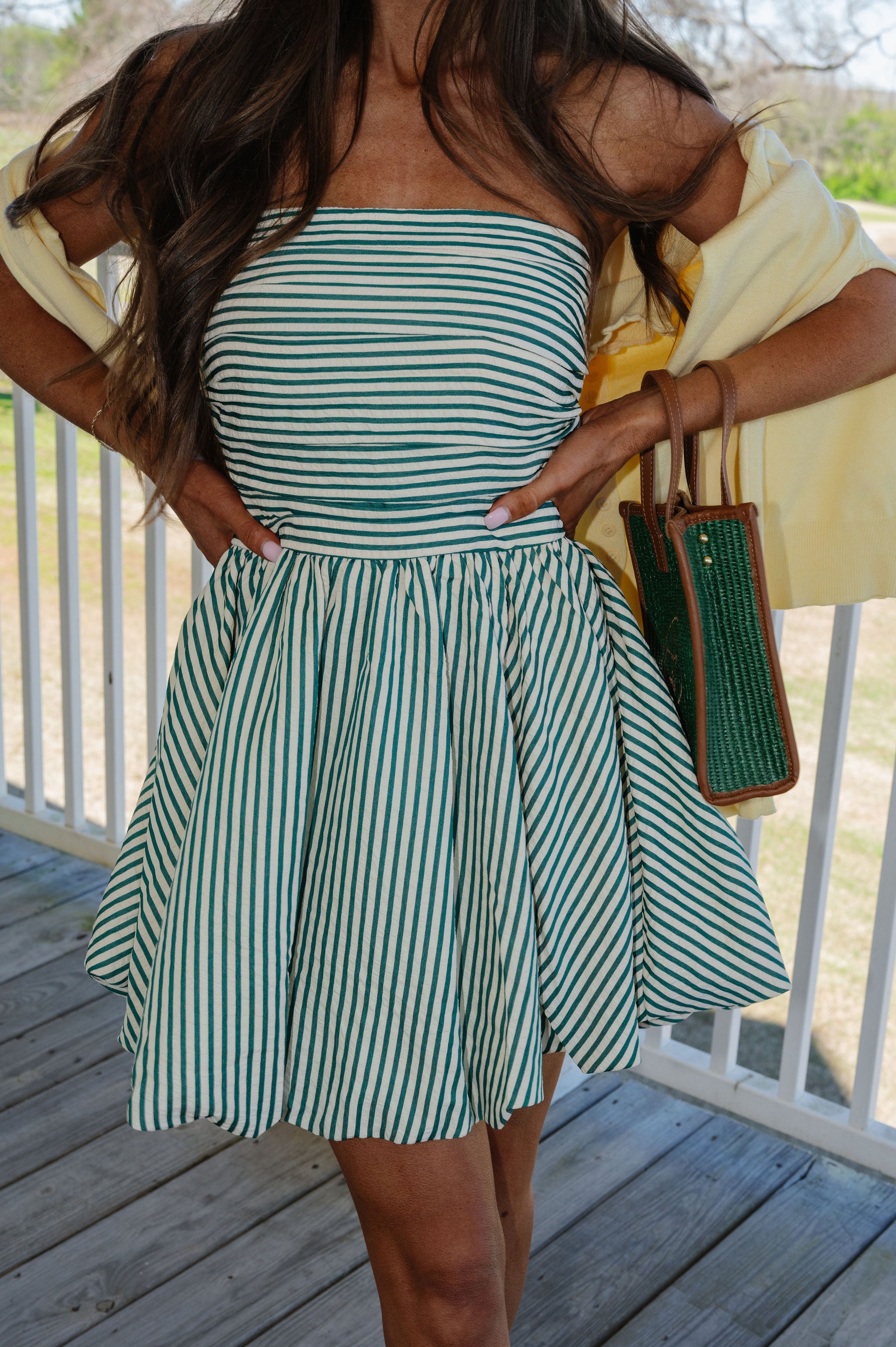 Emmie Mini Dress-Green