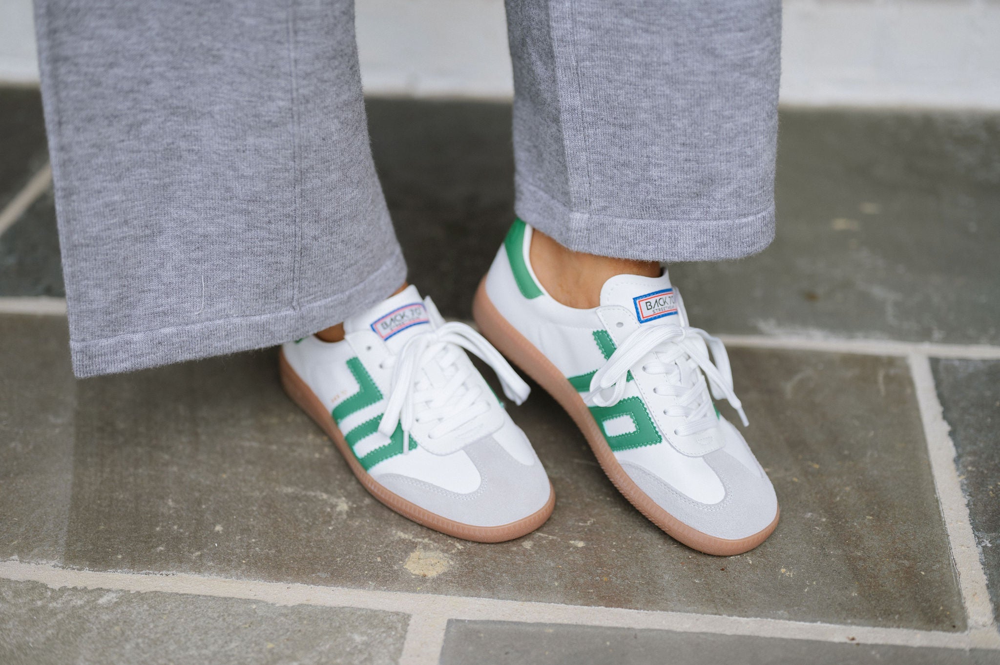 Back 70 Cloud Sneaker- White/Green