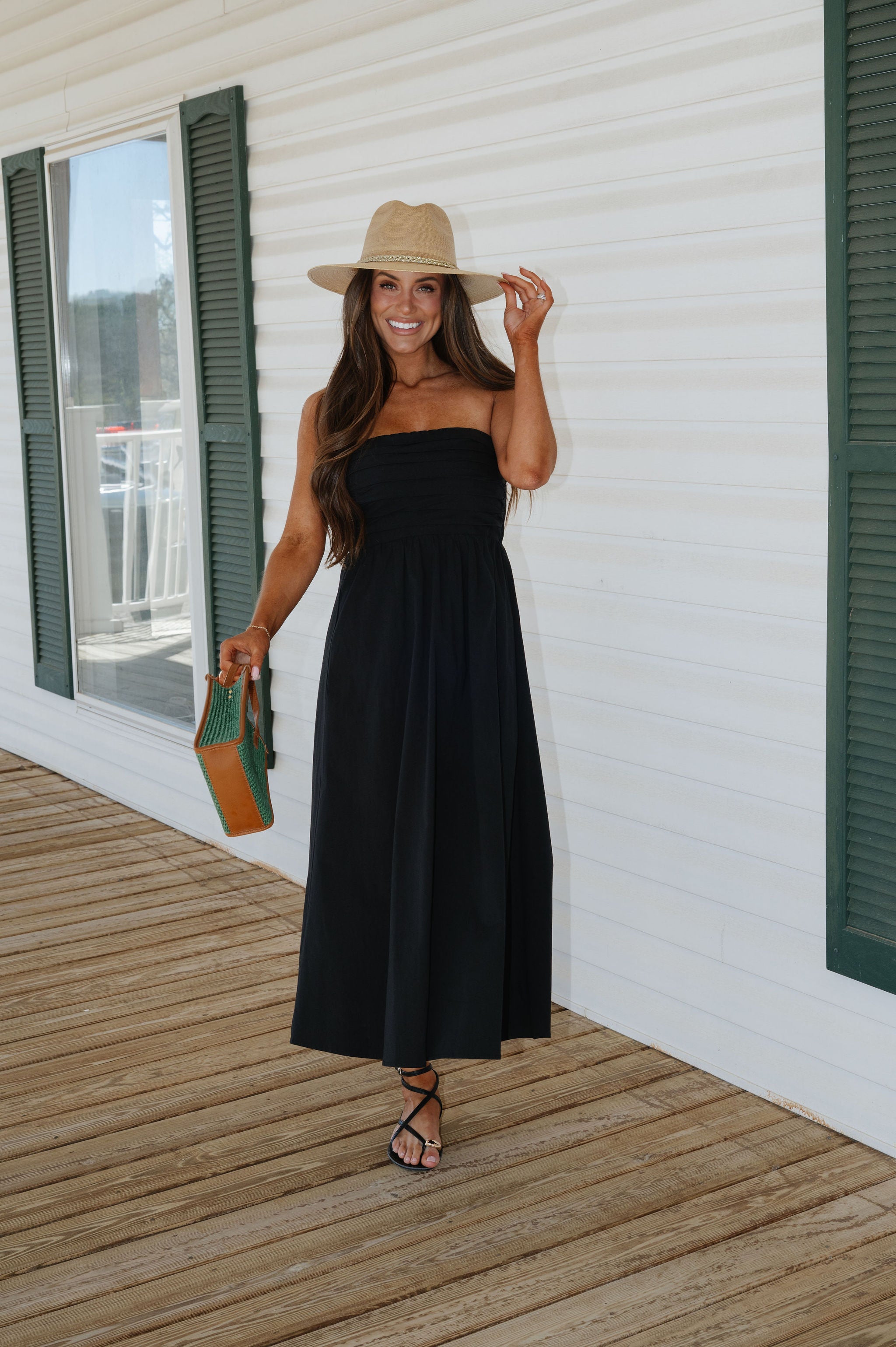 Bonnie Midi Dress-Black