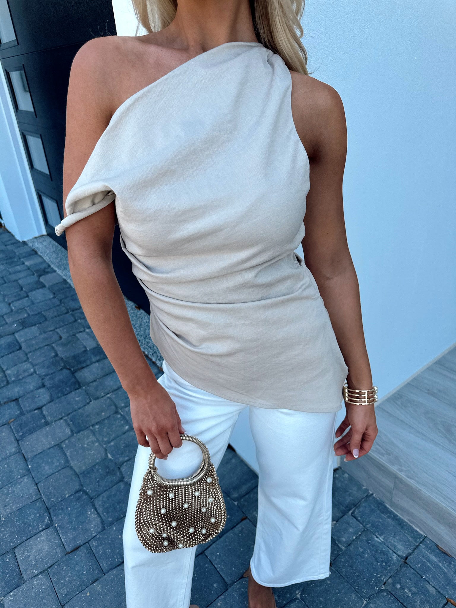 Polished Wide Leg Jean- White