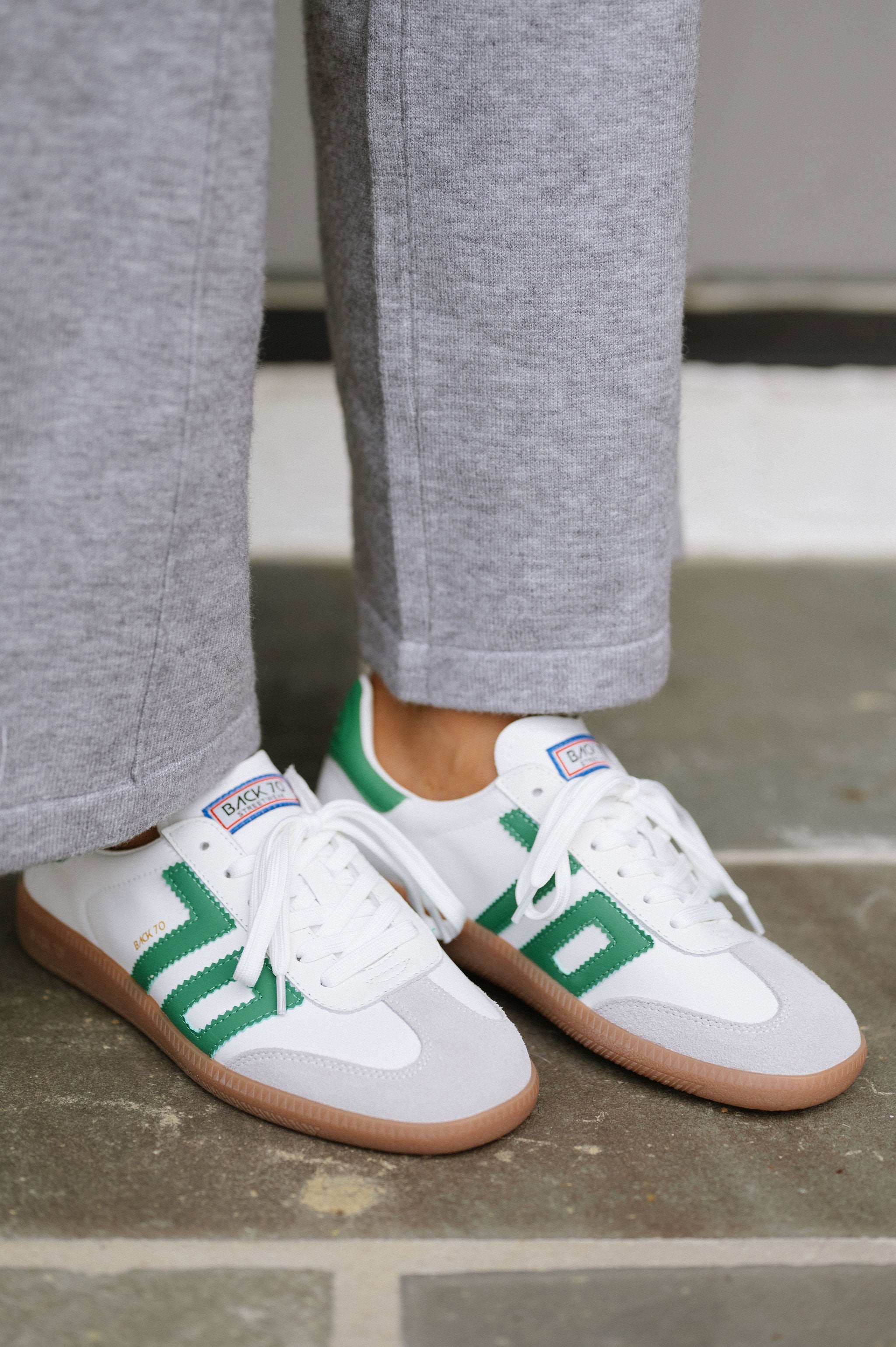 Back 70 Cloud Sneaker- White/Green
