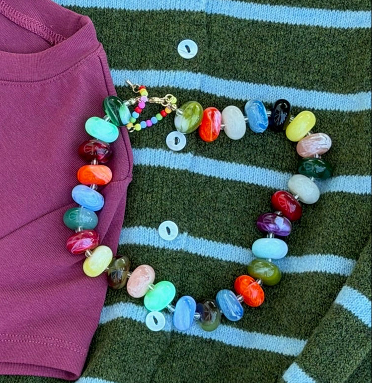 Marlan Chunky Beaded Necklace-Multi