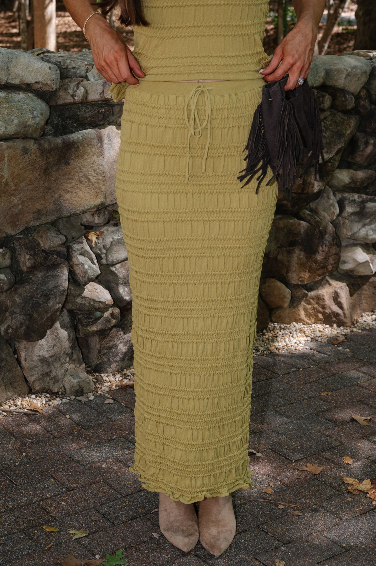 Tasha Maxi Skirt Set-Green