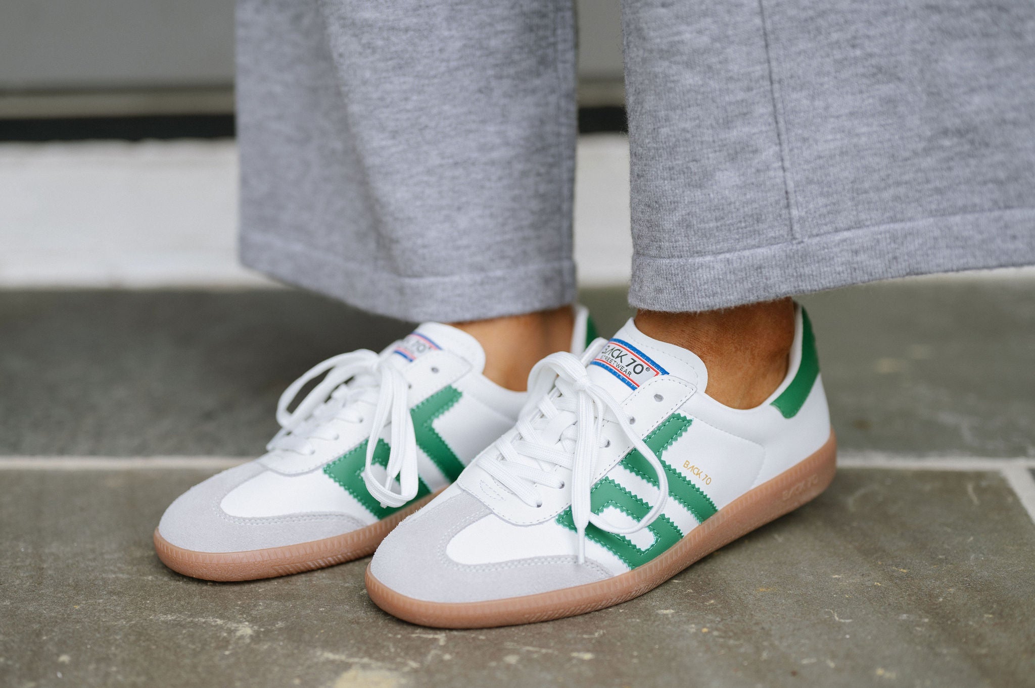 Back 70 Cloud Sneaker- White/Green
