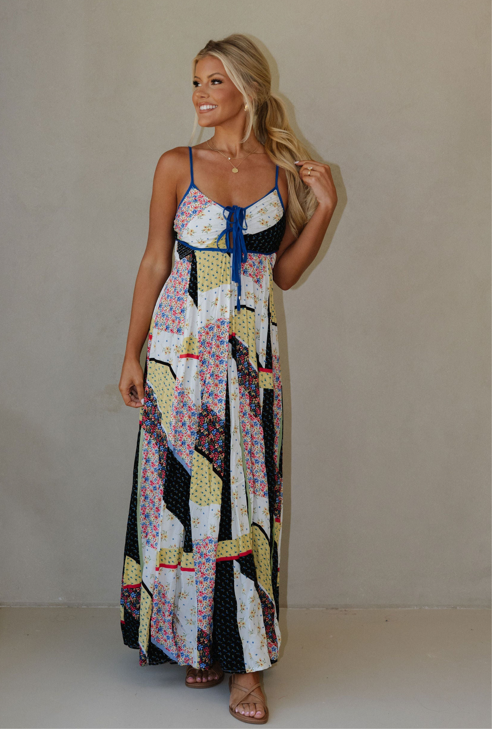 Meredith Patchwork Dress-Multi