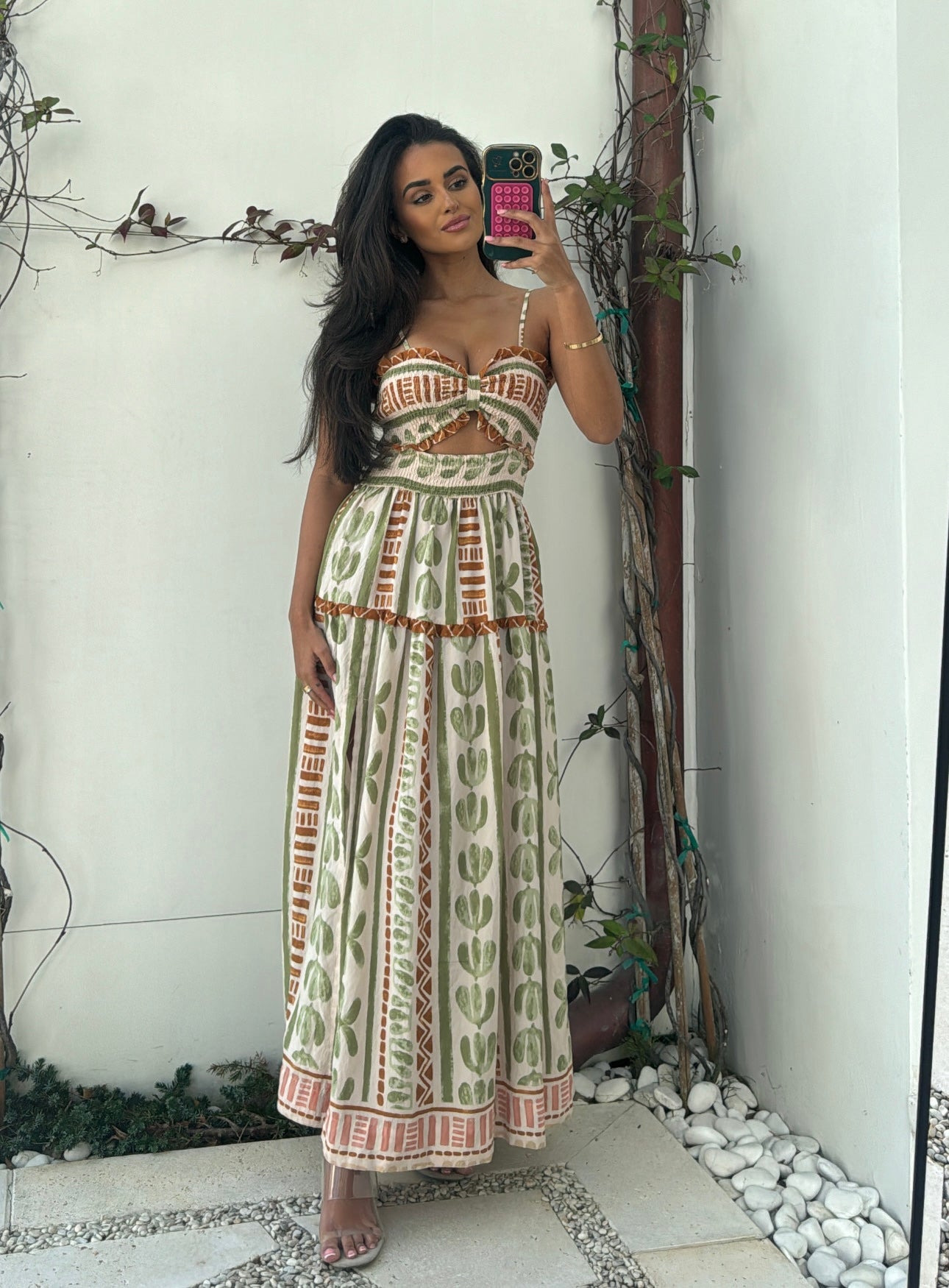 Marisol Smocked Maxi Dress-Bellini