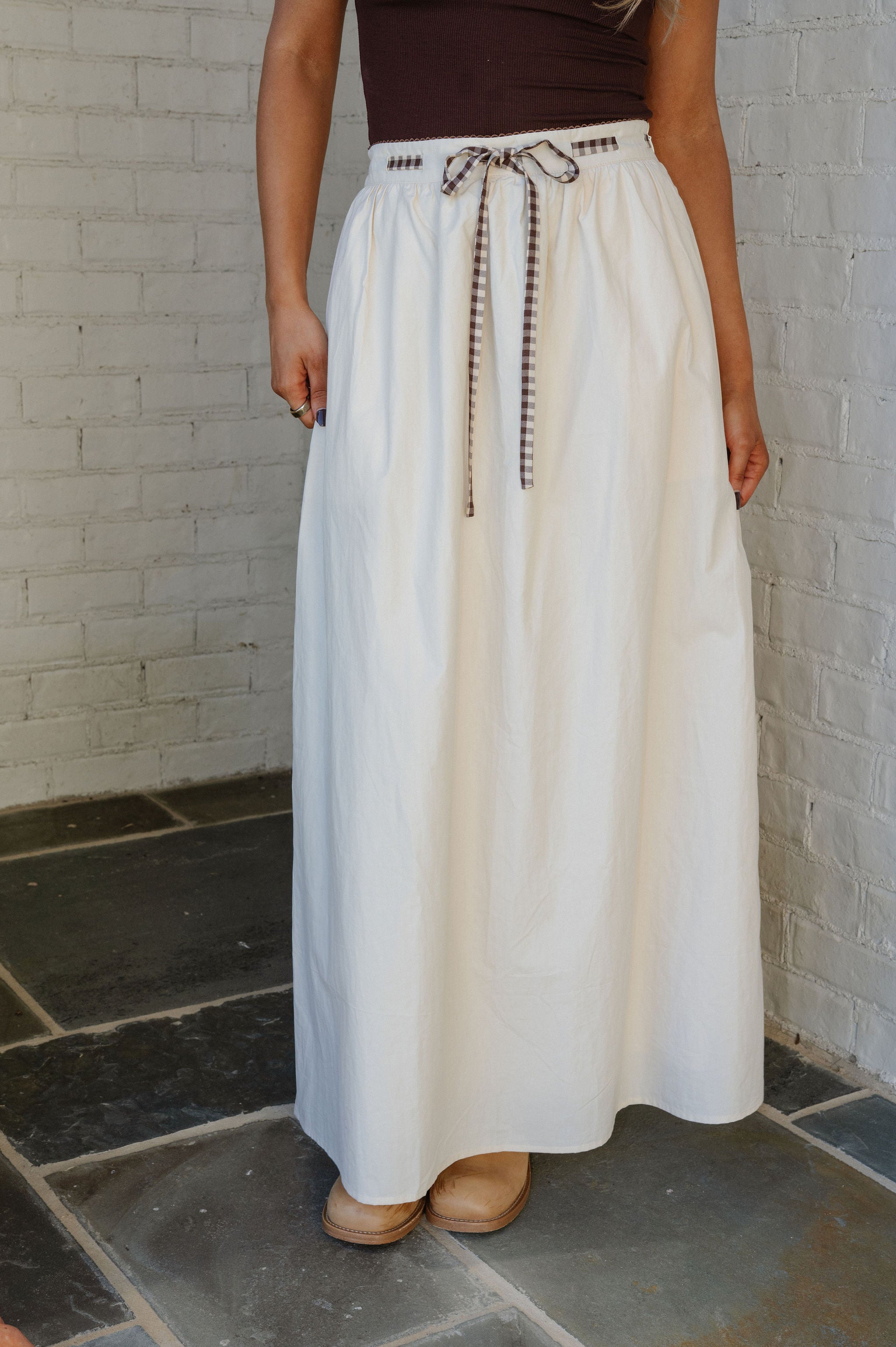 Hansen Maxi Skirt-Cream
