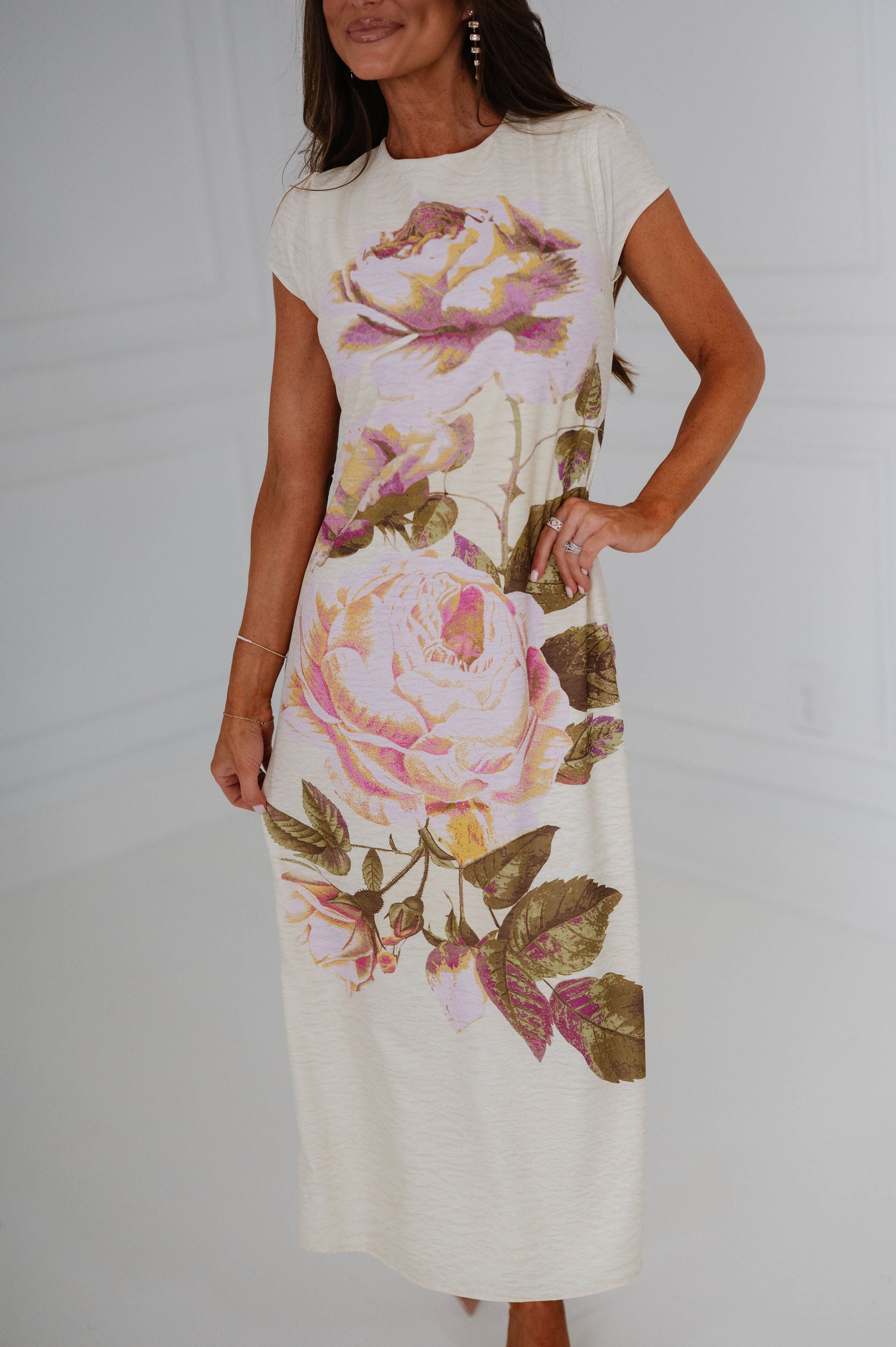 Kate Maxi Dress-Yellow Floral