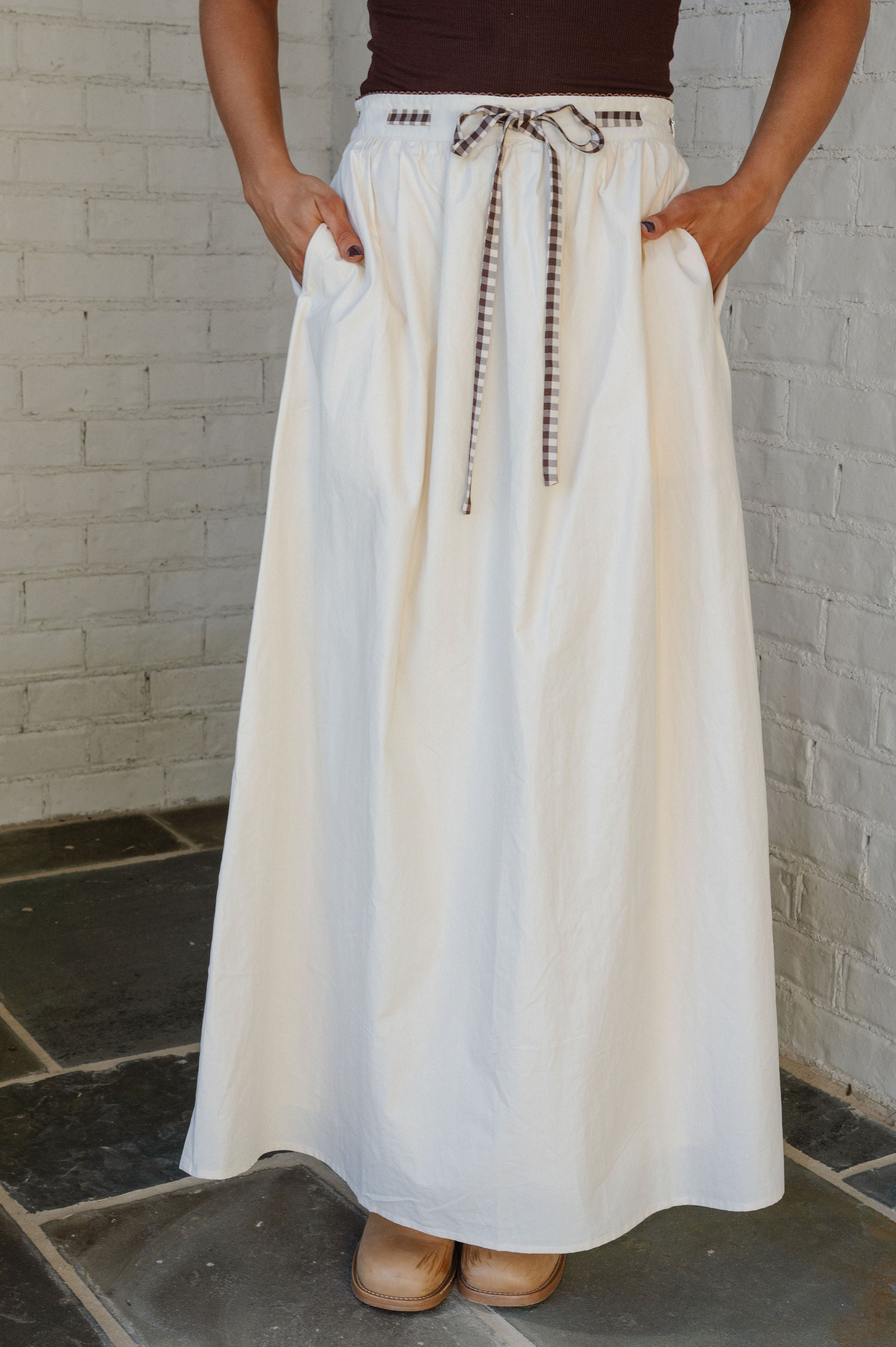 Hansen Maxi Skirt-Cream
