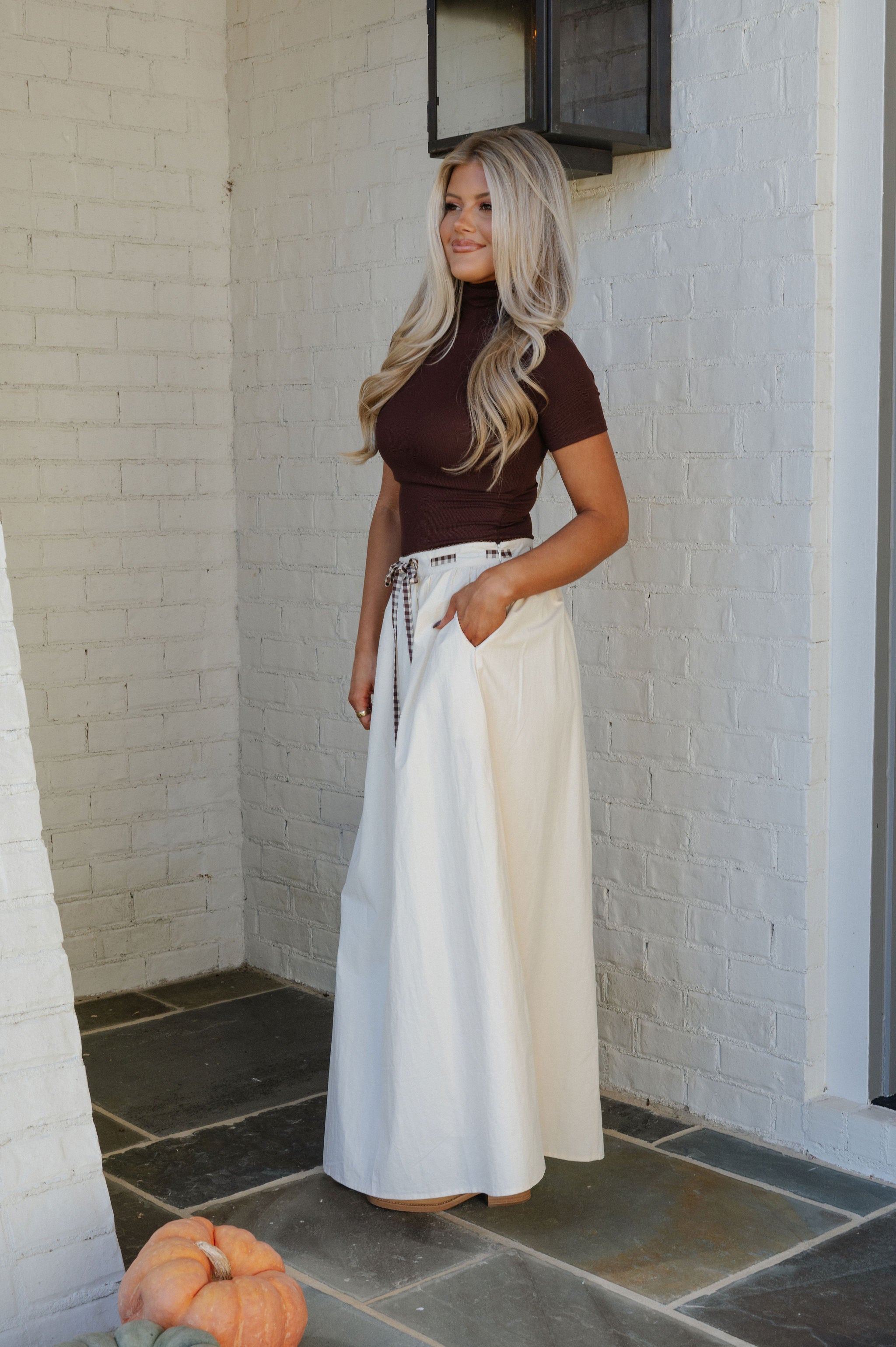 Hansen Maxi Skirt-Cream