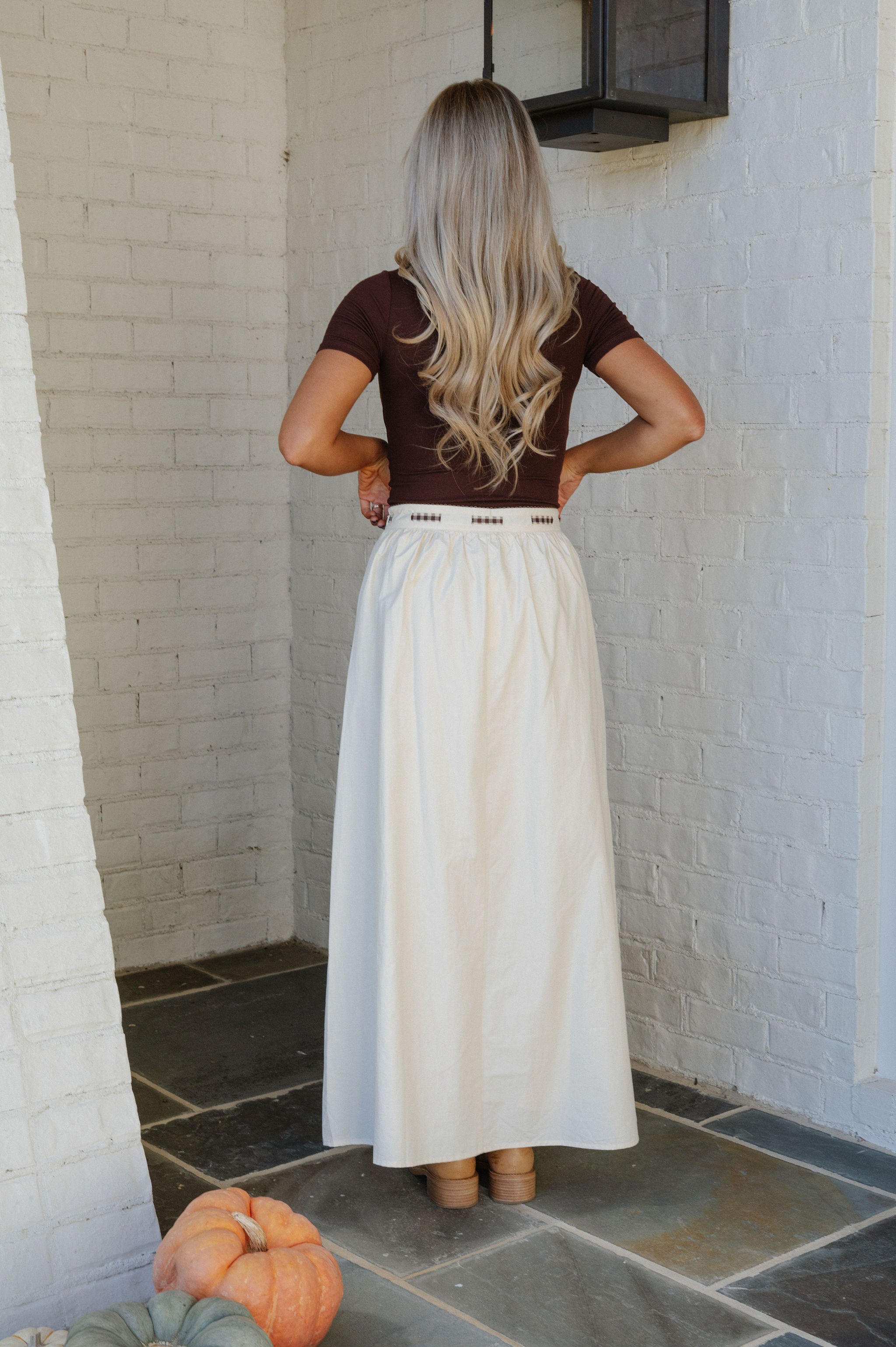 Hansen Maxi Skirt-Cream