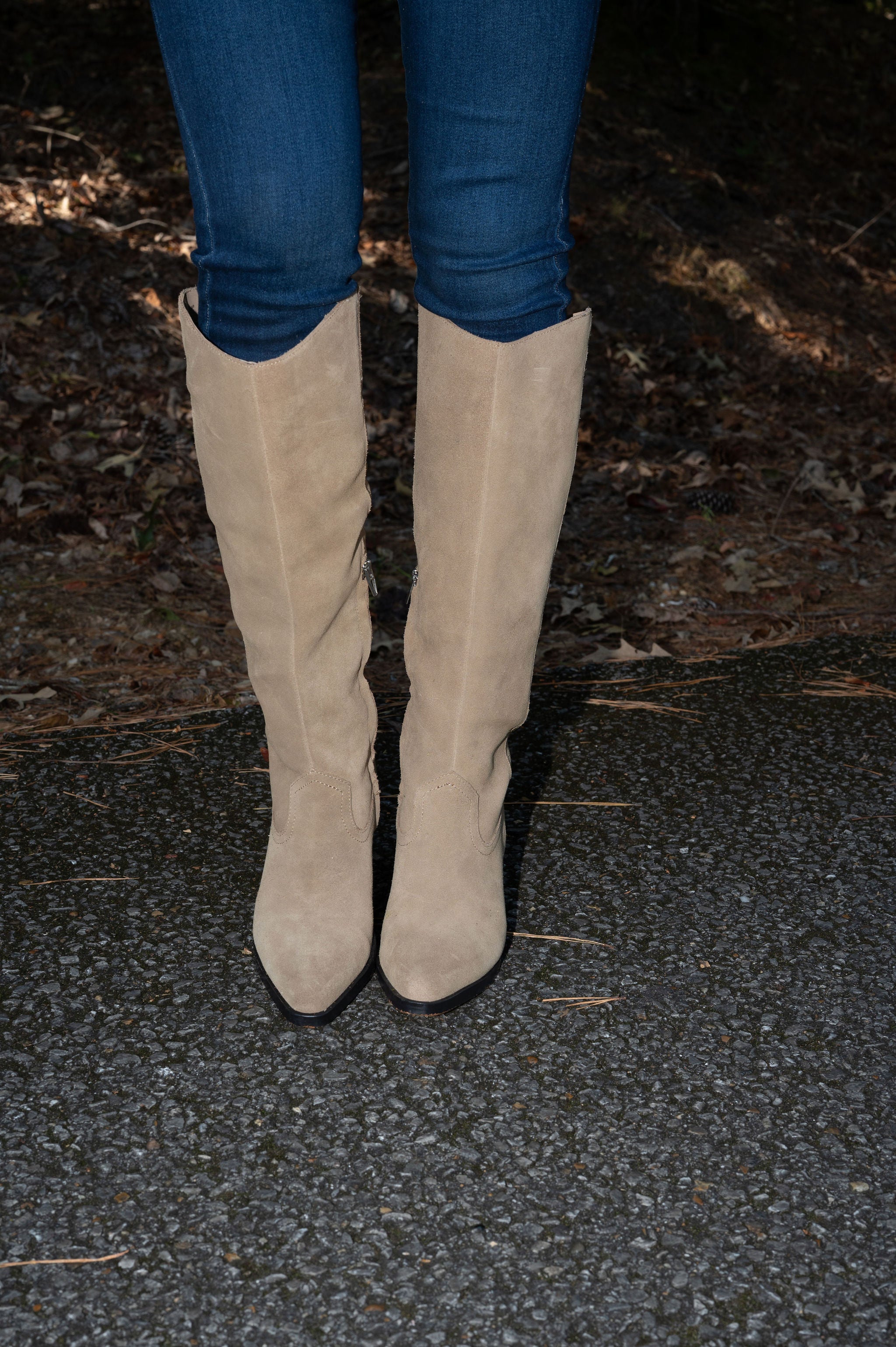 Dolce Vita Virona Suede Boots-Dark Taupe
