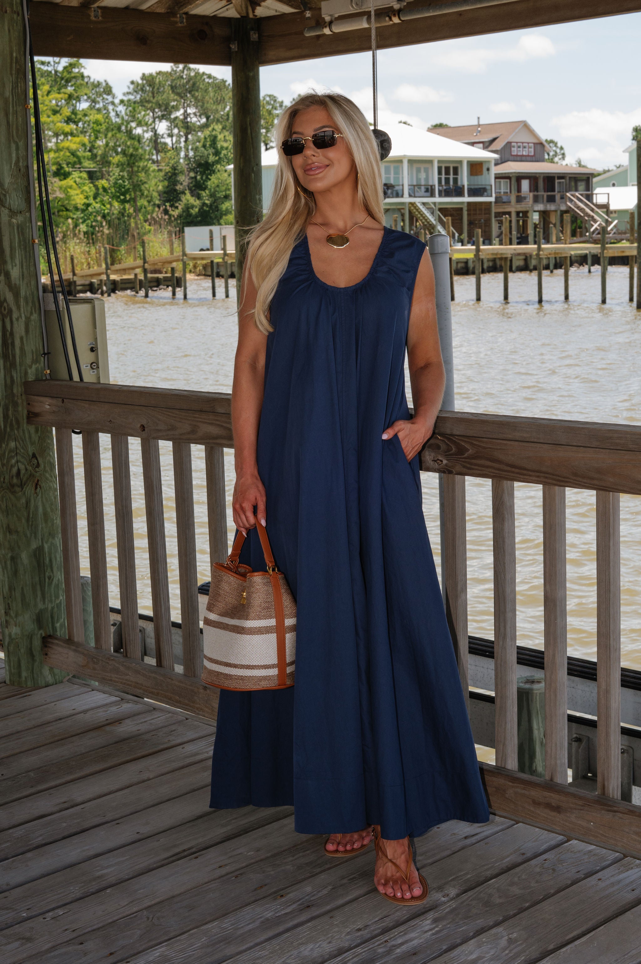 Bonnie Dress-Navy