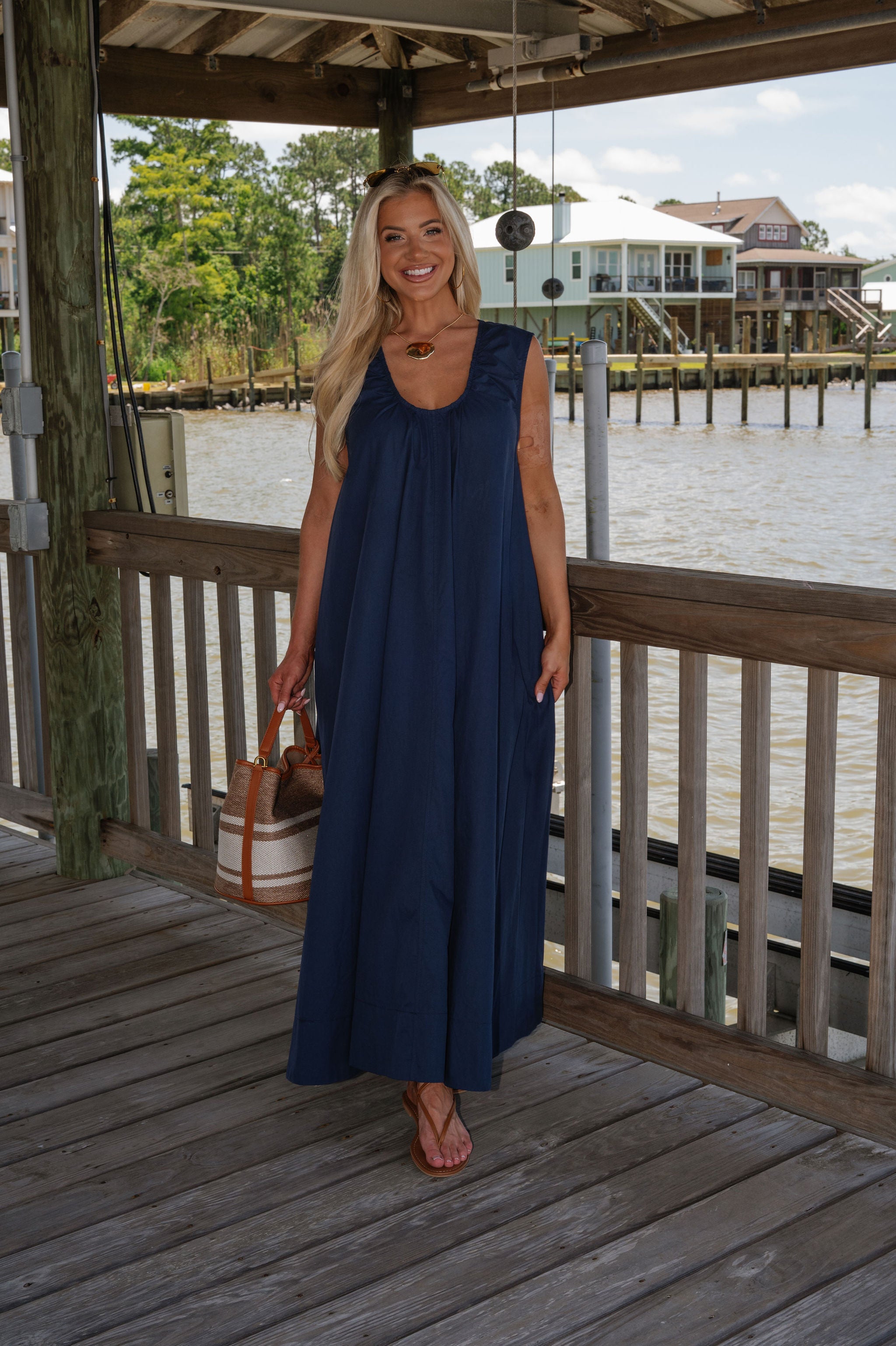 Bonnie Dress-Navy