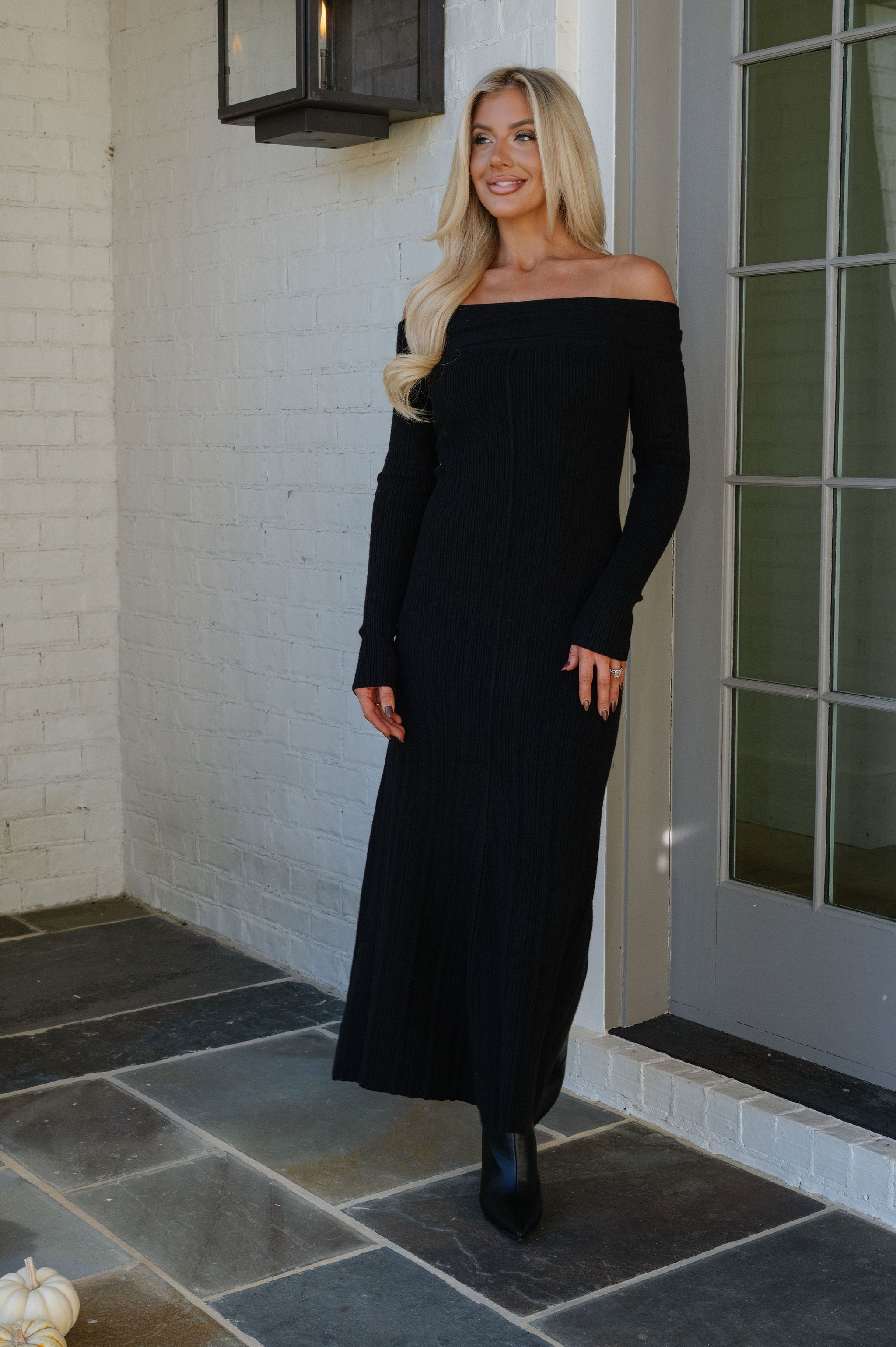Nini Sweater Dress-Black
