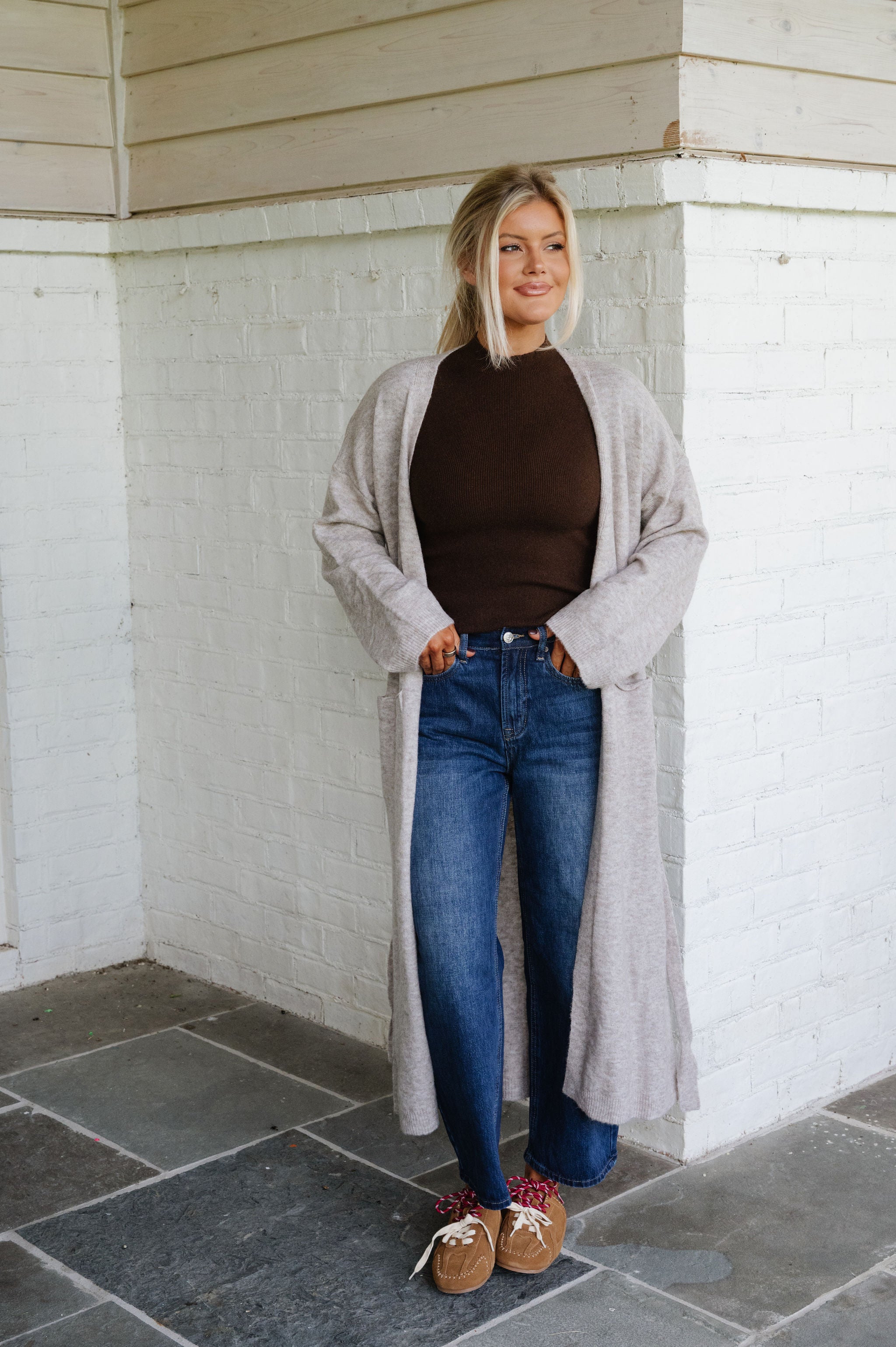 Zoe Tie Cardigan-Light Mocha