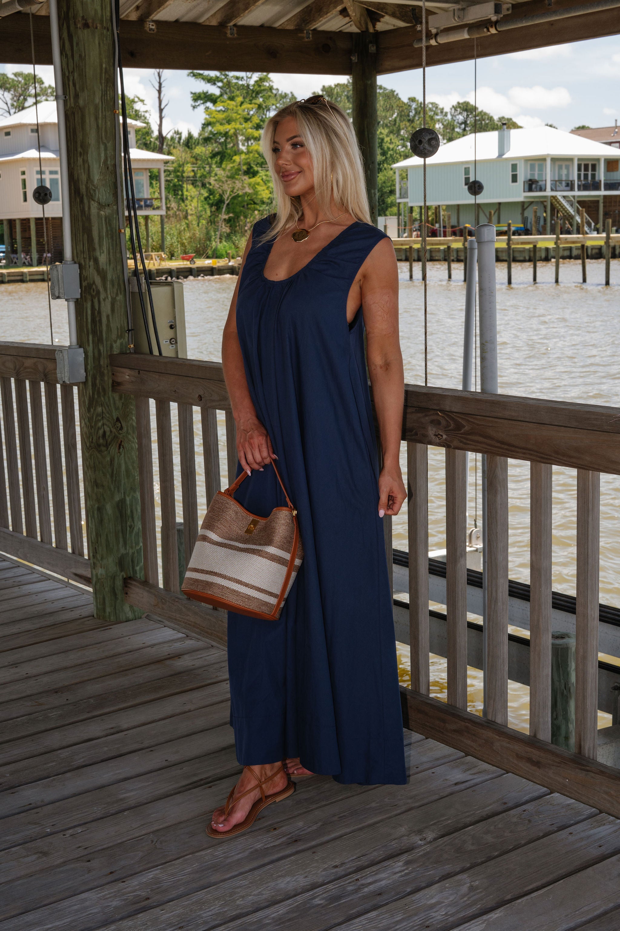 Bonnie Dress-Navy