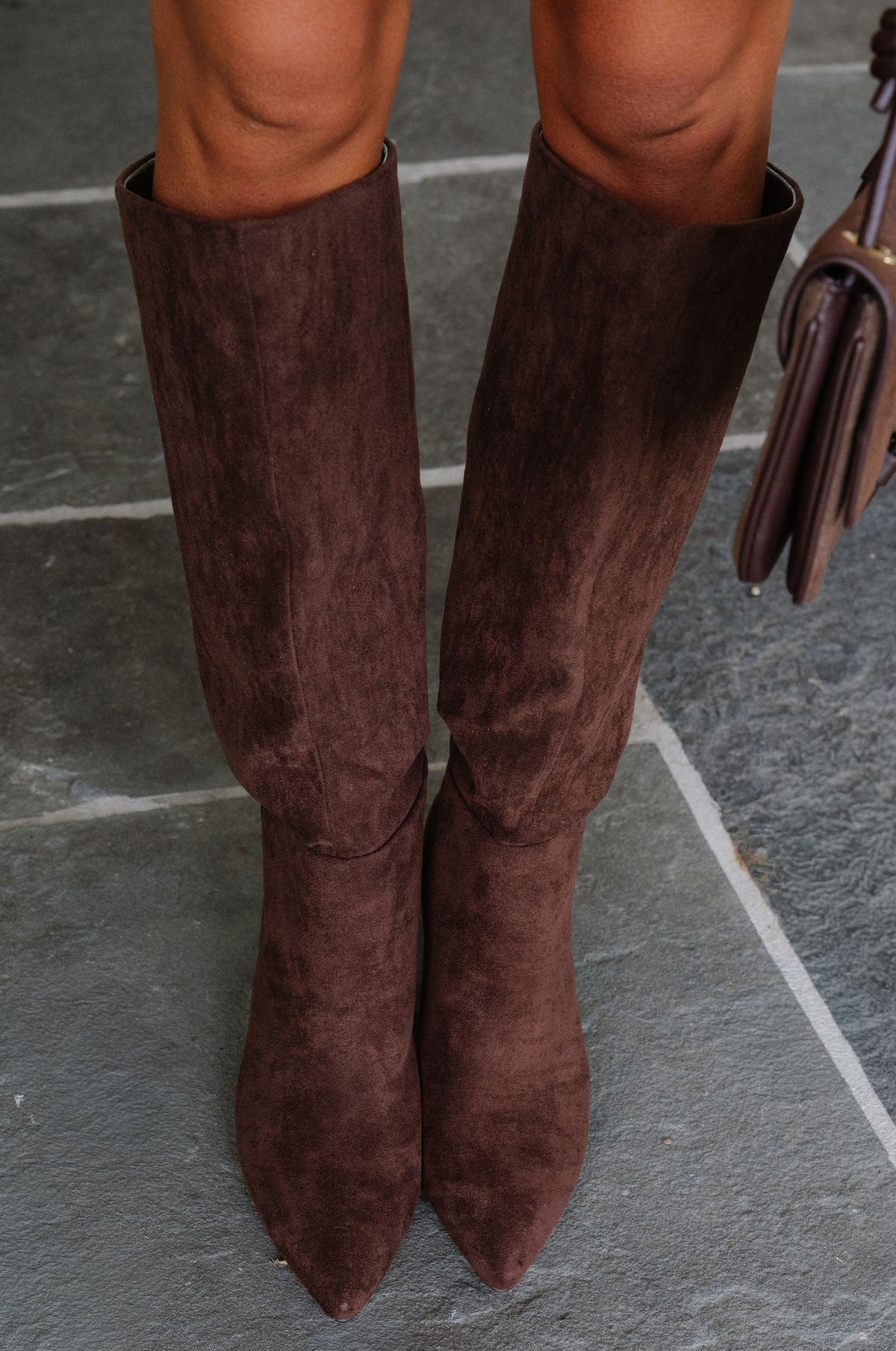 Joanna Suede Boots-Brown