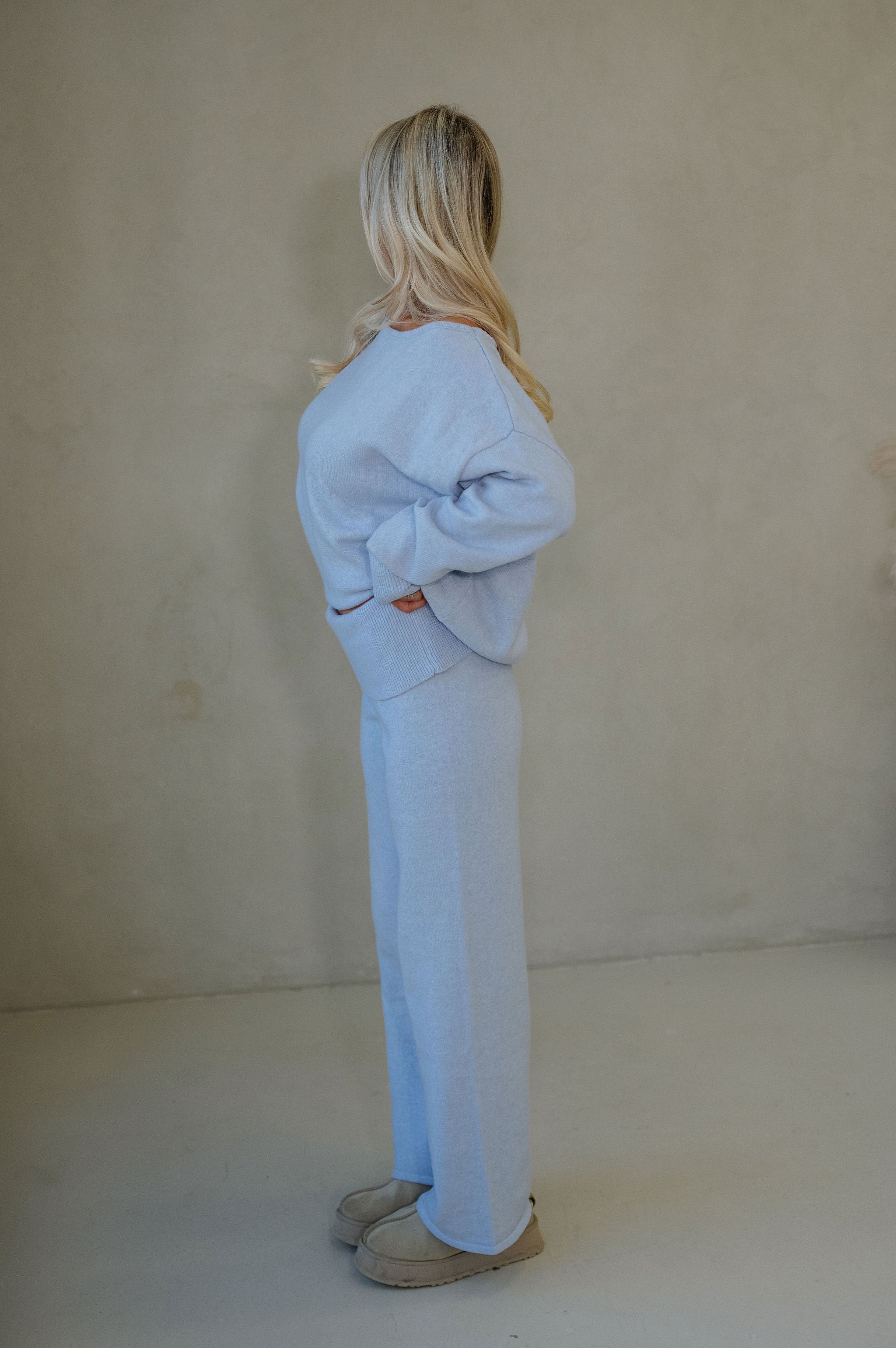 Langley Sweater Pants Set-Light Blue