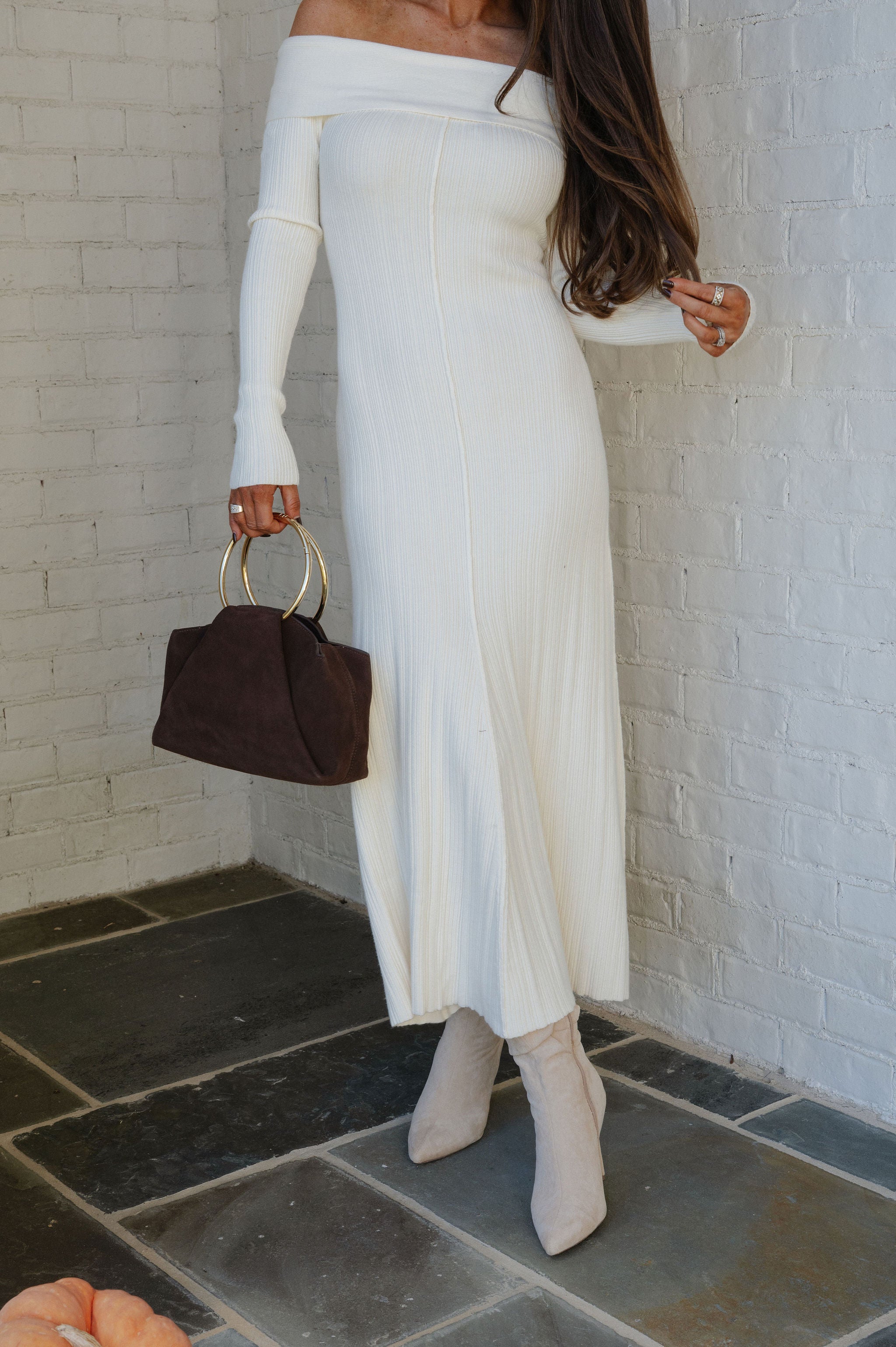 Nini Sweater Dress-Cream