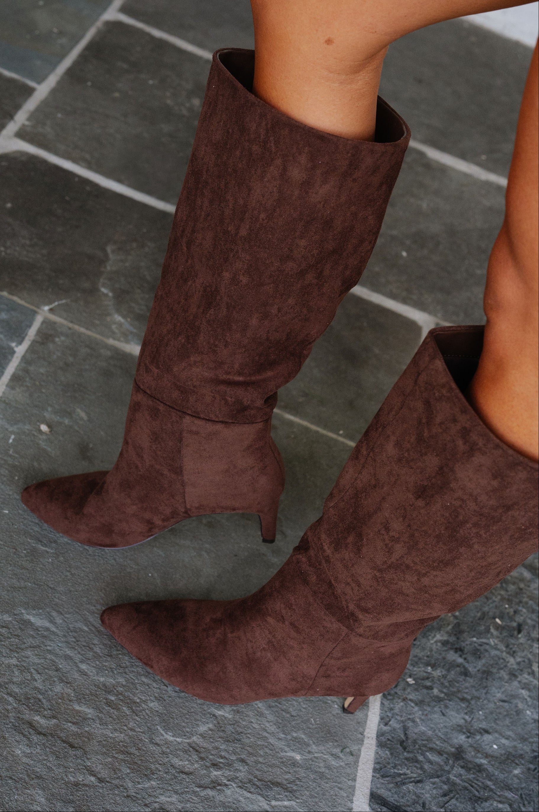 Joanna Suede Boots-Brown