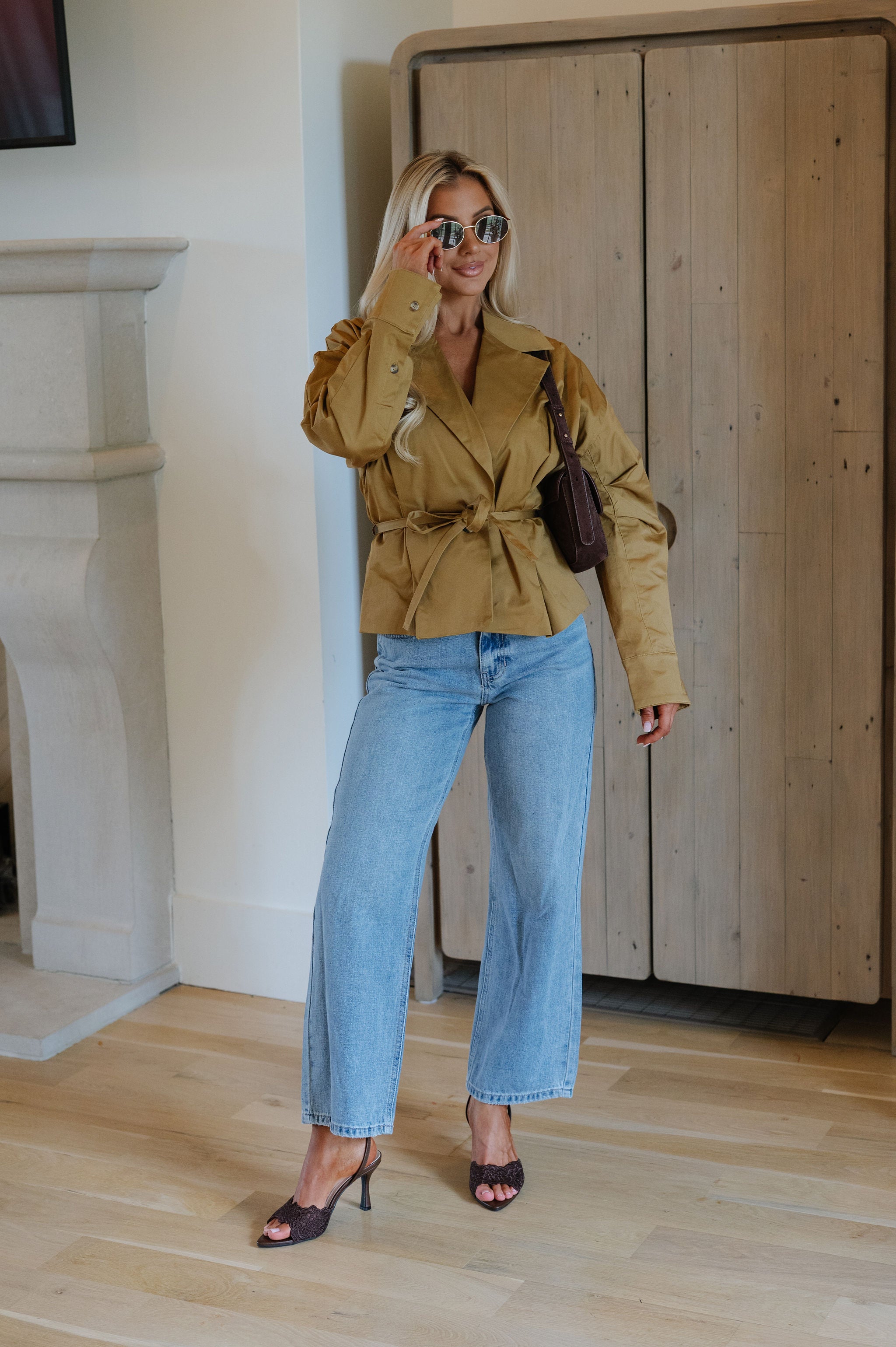 Macie Canvas Jacket-Khaki
