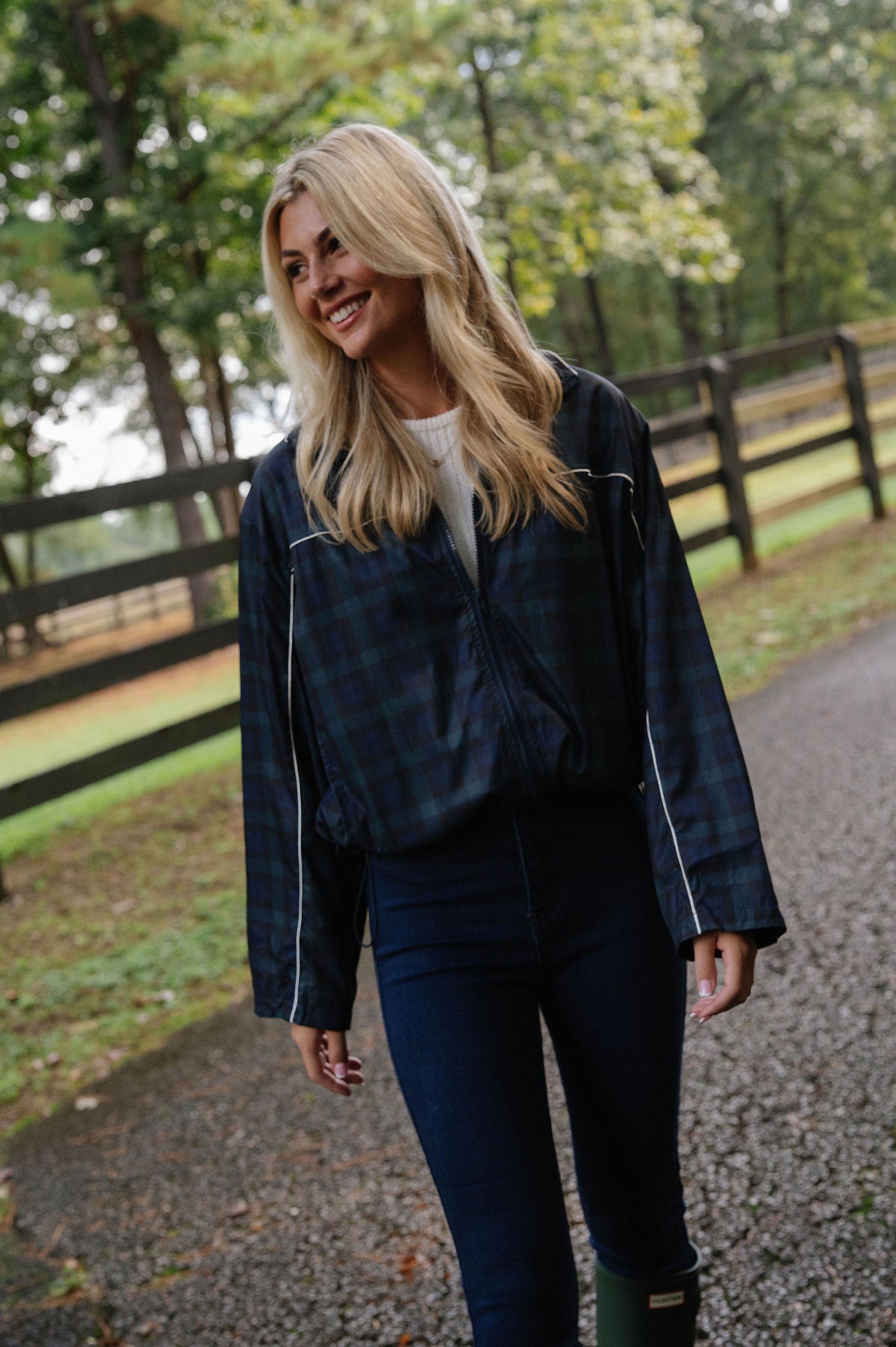Millie Plaid Zip Up Jacket