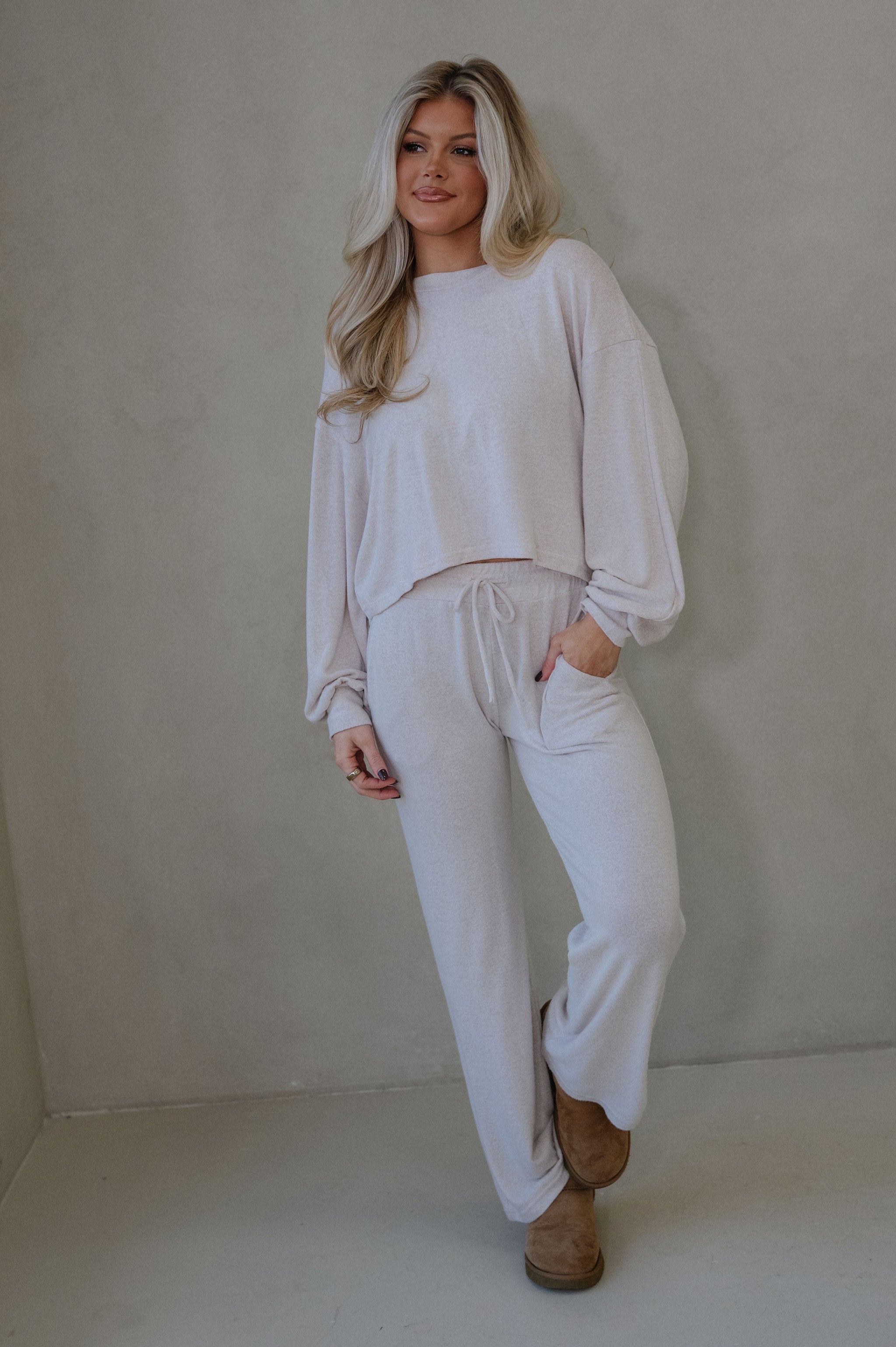 Lexi Pajama Set-Beige