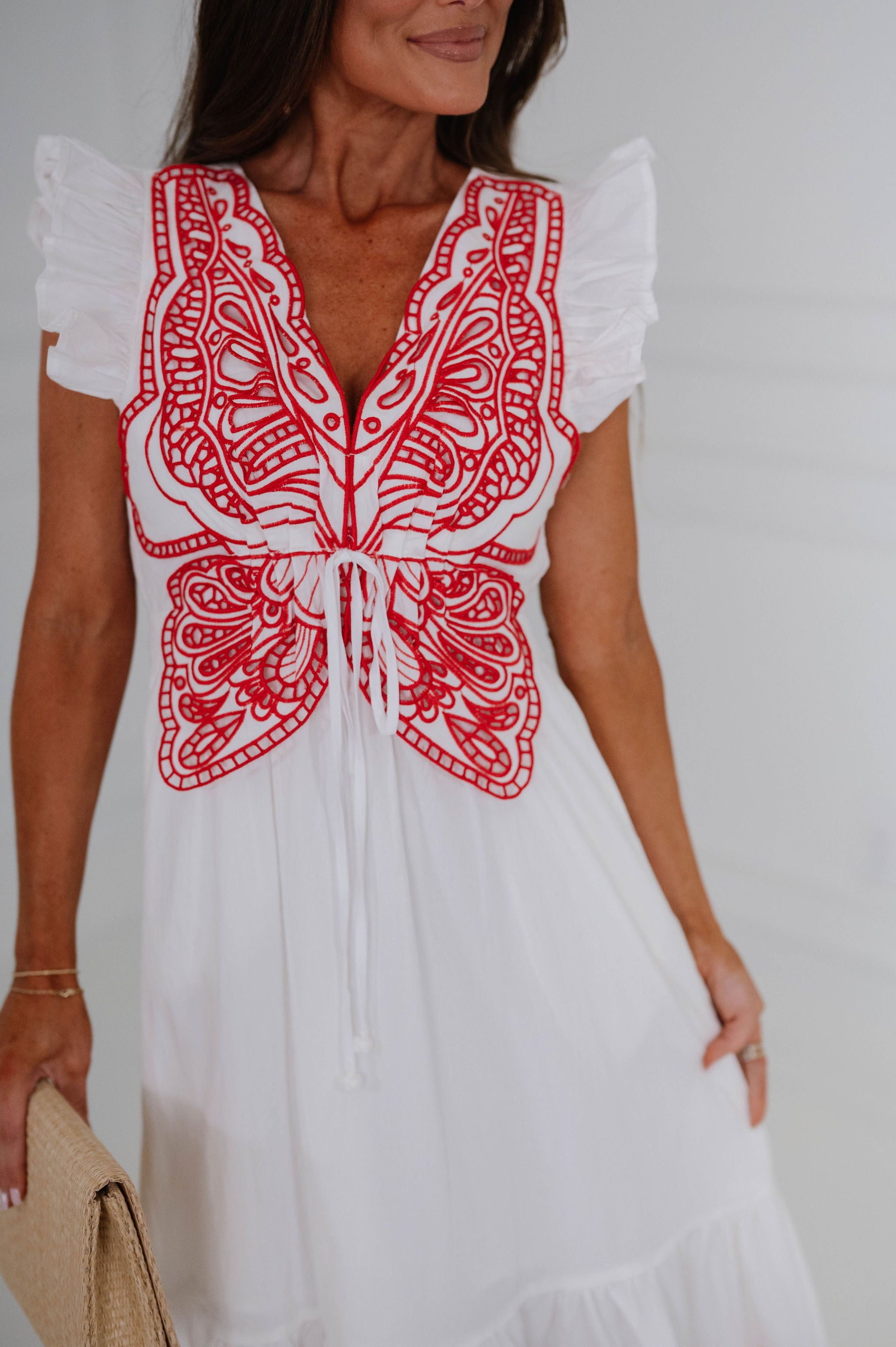 Bobbie Midi Flutter Dress