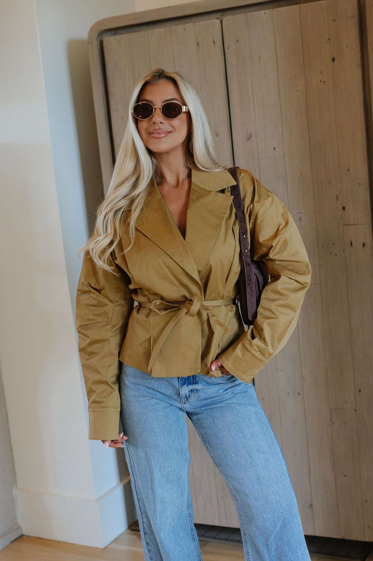 Macie Canvas Jacket-Khaki